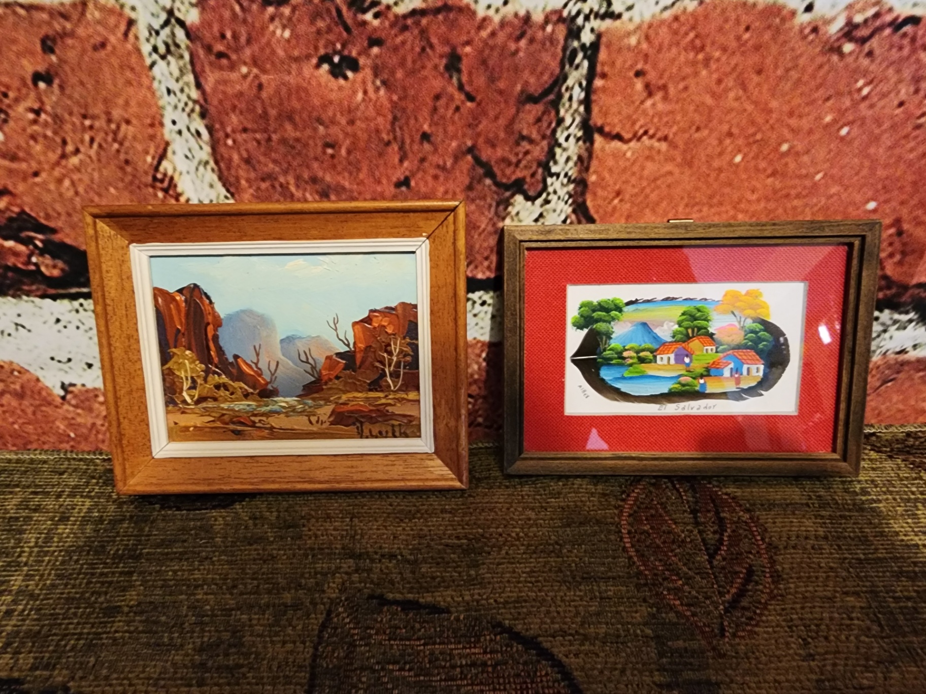 Two small framed landscape paintings - image 1 of 8