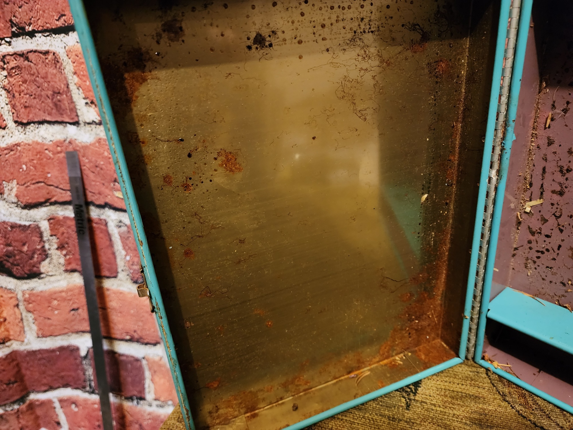 Teal metal storage box and Porter Microcraft microscope lab box - image 7 of 8