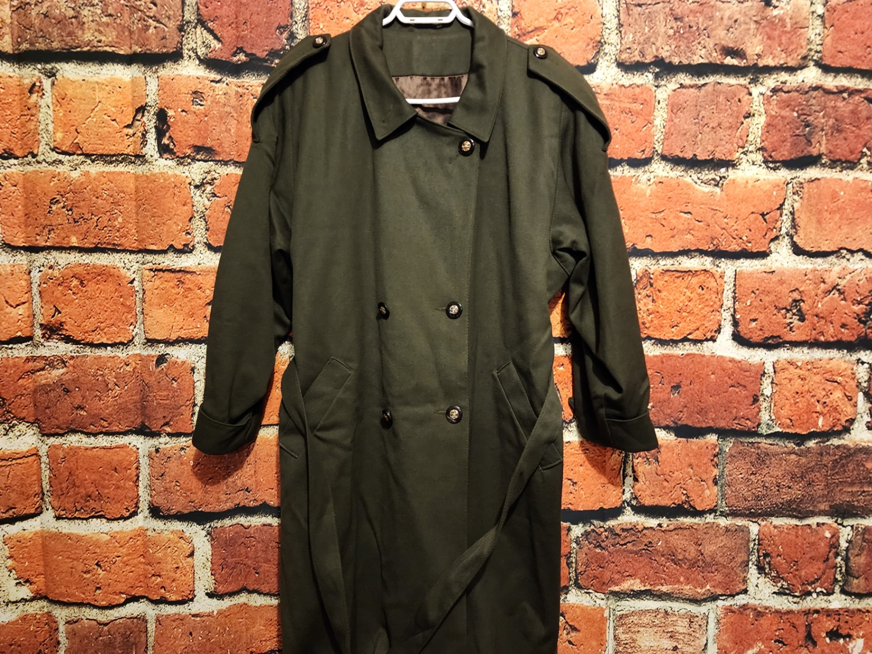 Black wool trench coat - image 10 of 12