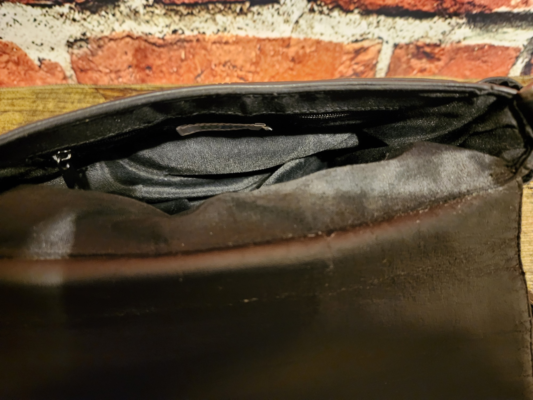 Black leather crossbody bag - image 7 of 10