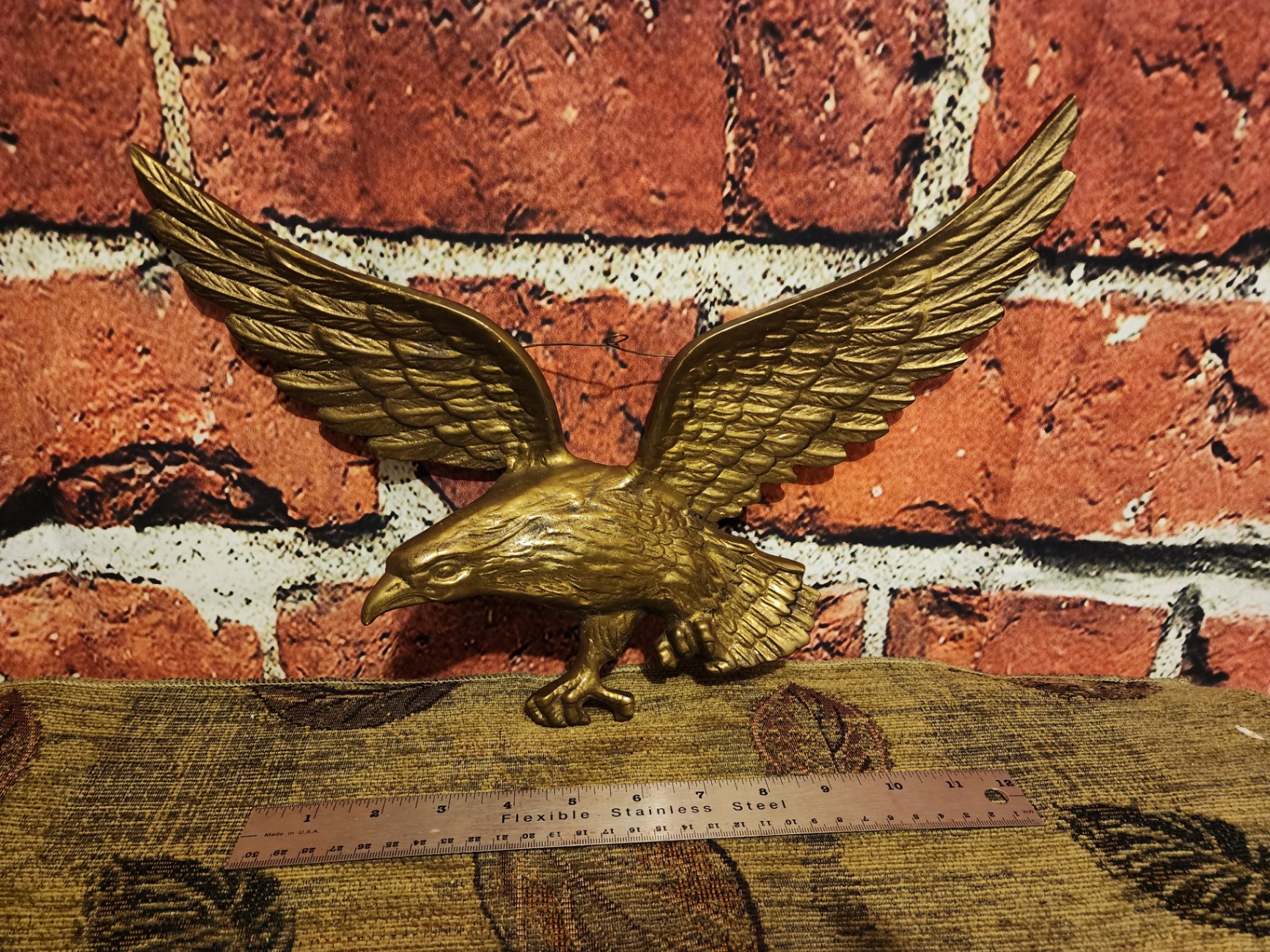 Brass Eagle Wall Sculpture - image 6 of 6
