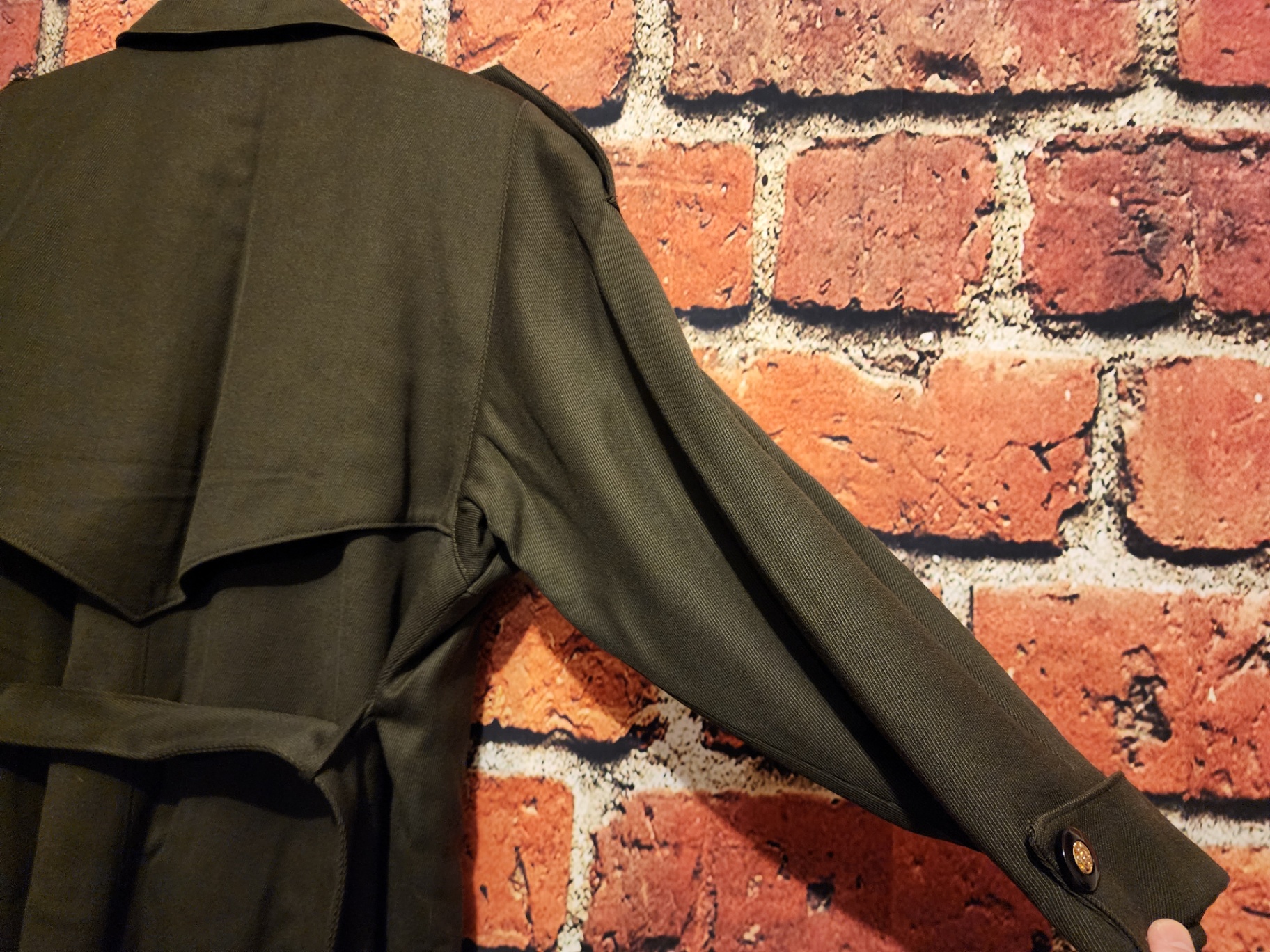Black wool trench coat - image 12 of 12