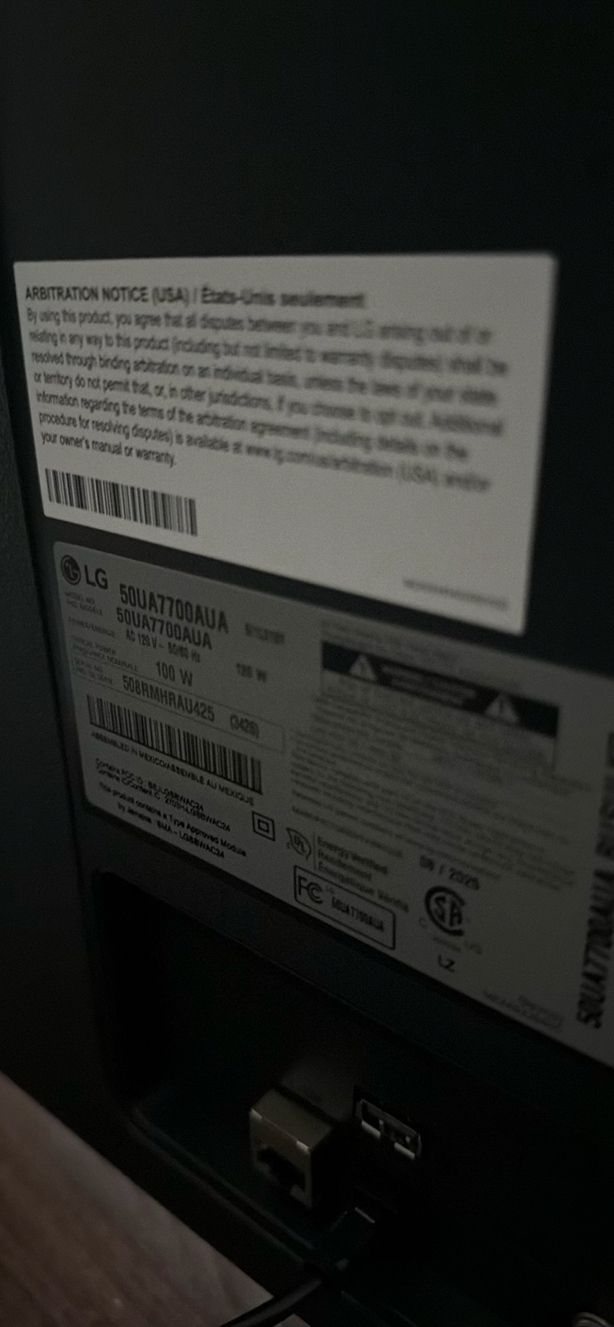 LG 50-Inch Smart TV with Remote Controls - image 4 of 4