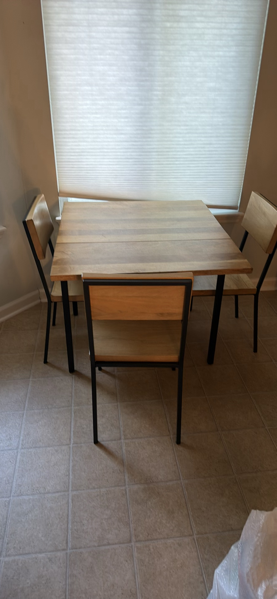 Wood Dining Table and Three Chairs - image 2 of 2