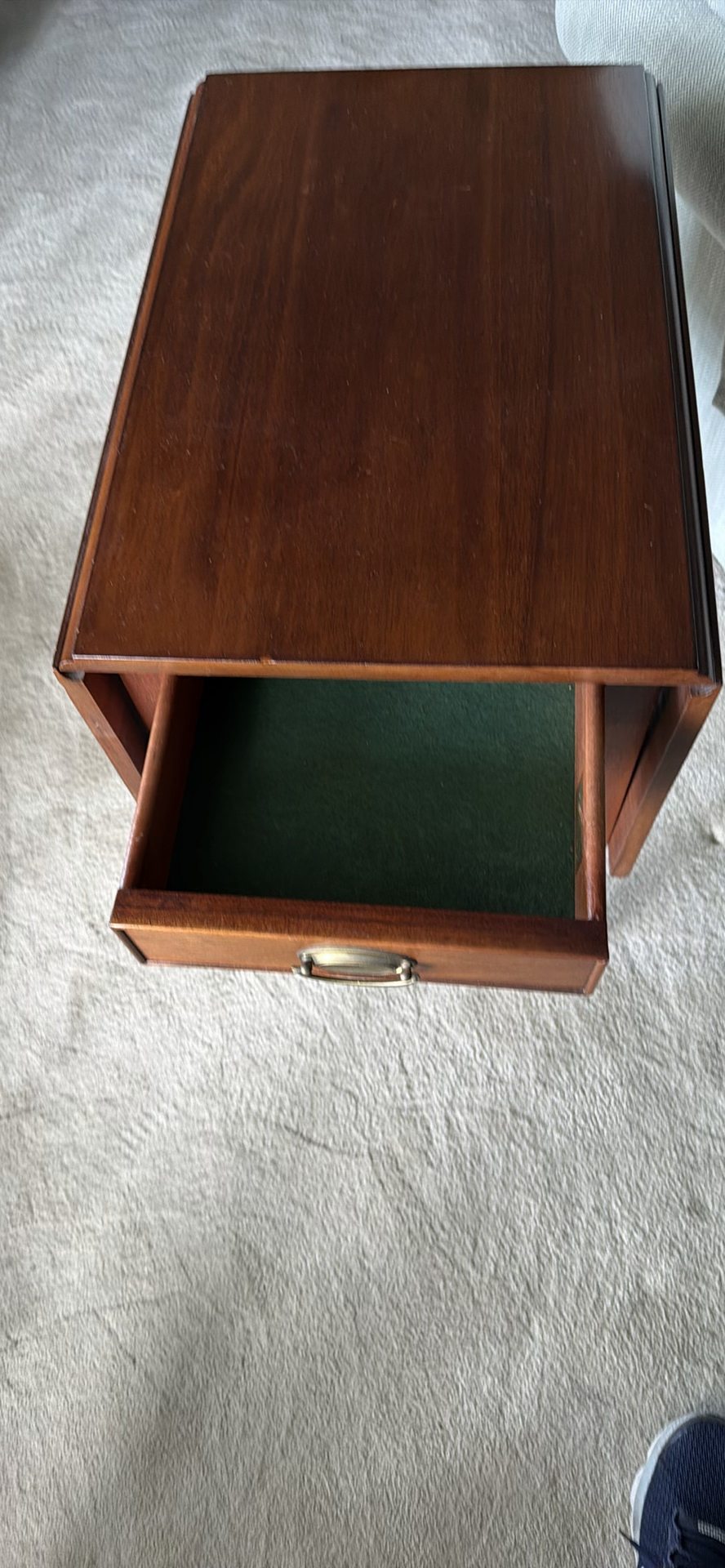 Wooden End Table with Drawer - image 2 of 2