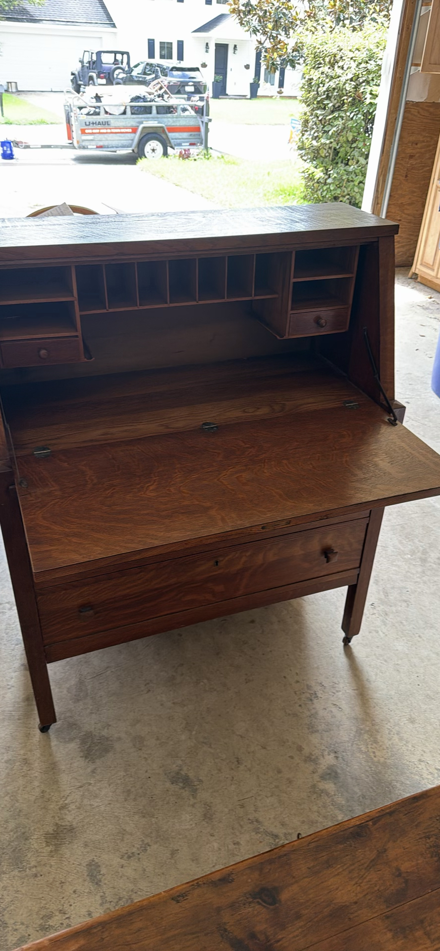 Wood Secretary Desk - image 2 of 2