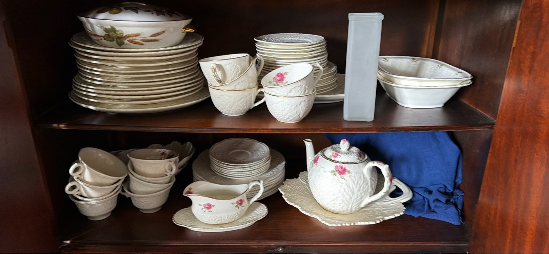 Assorted White Ceramic Dinnerware and Tea Service Set - image 1 of 5