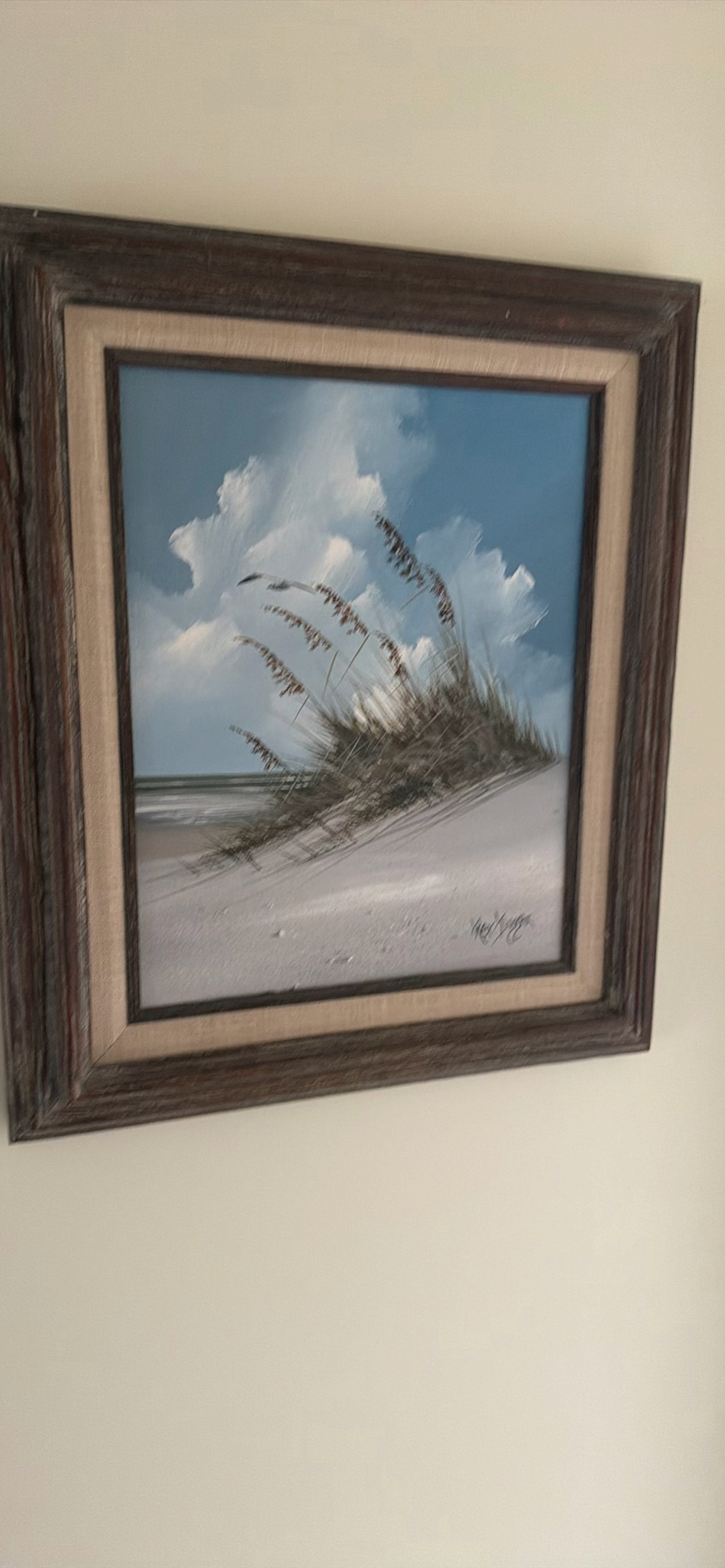 Framed Beach Dune Painting - image 1 of 2