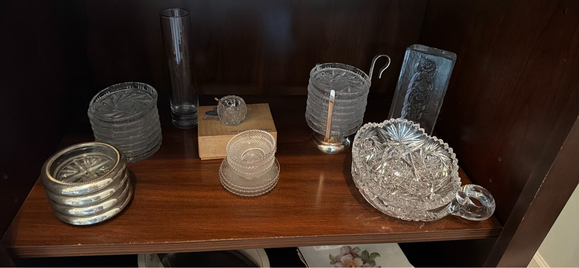 Assorted Glass and Crystal Decorative Dishes and Candle Holders - image 2 of 2
