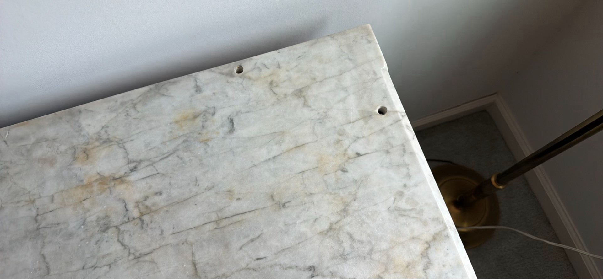Wood Cabinet with Marble Top - image 3 of 3