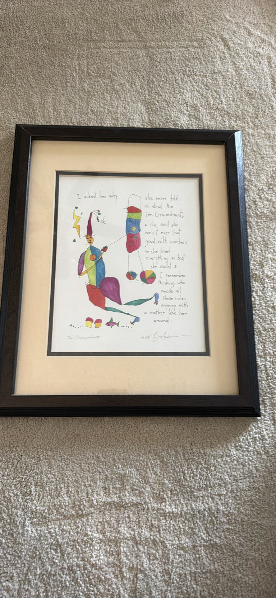 Framed Abstract Artwork Print - image 1 of 2