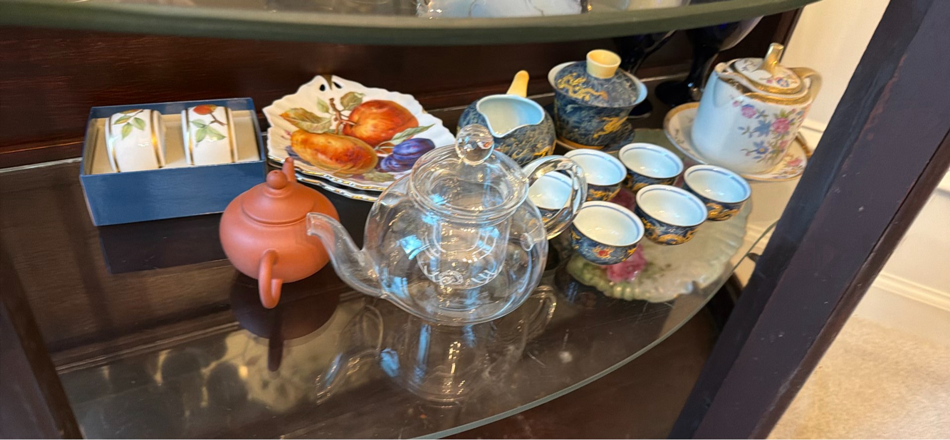Assorted Teapots, Tea Cups, Plates, and Napkin Rings - image 2 of 2