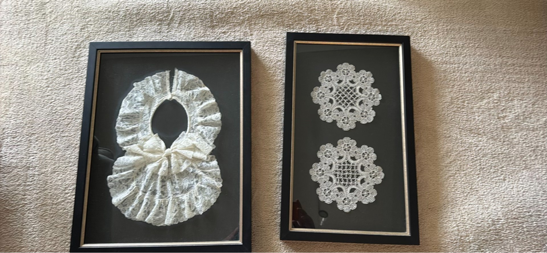 Framed Lace Wall Art Set - image 1 of 3