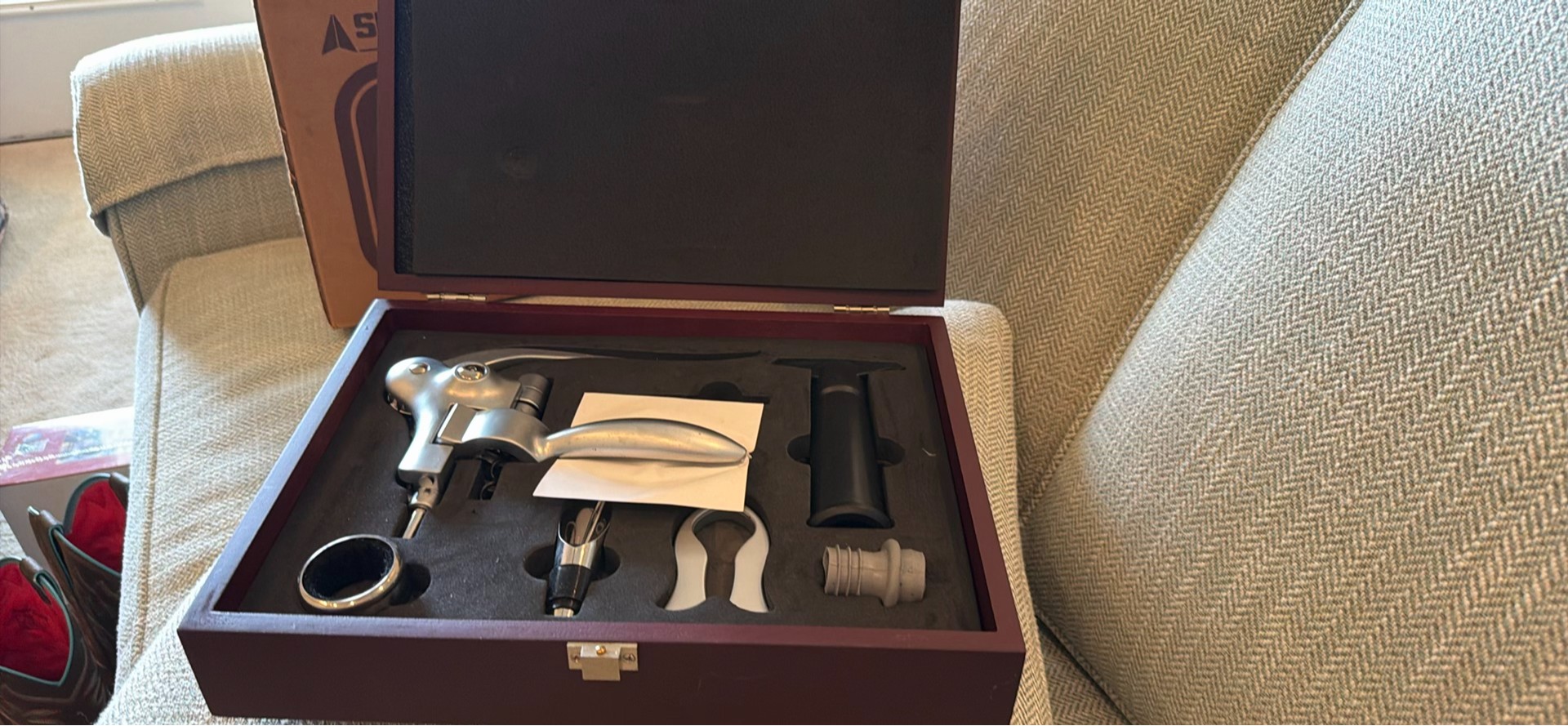 Wine Opener and Accessories Set in Wooden Case - image 1 of 2