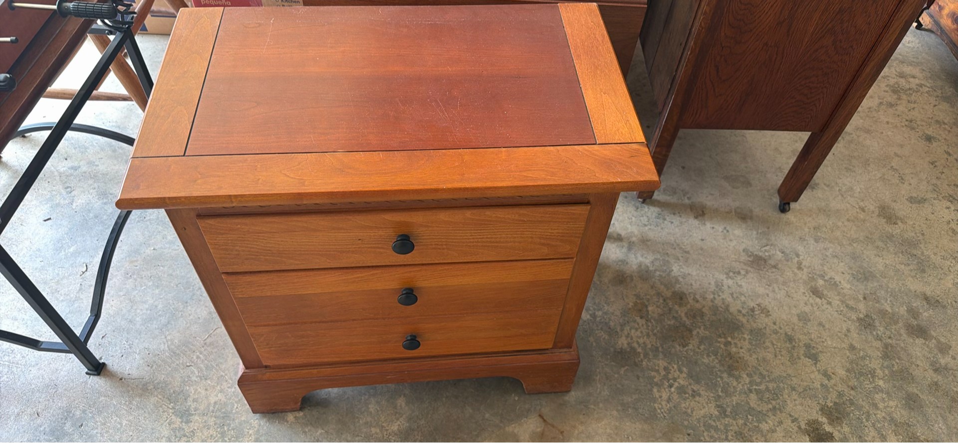 Wooden Three-Drawer End Table - image 1 of 1