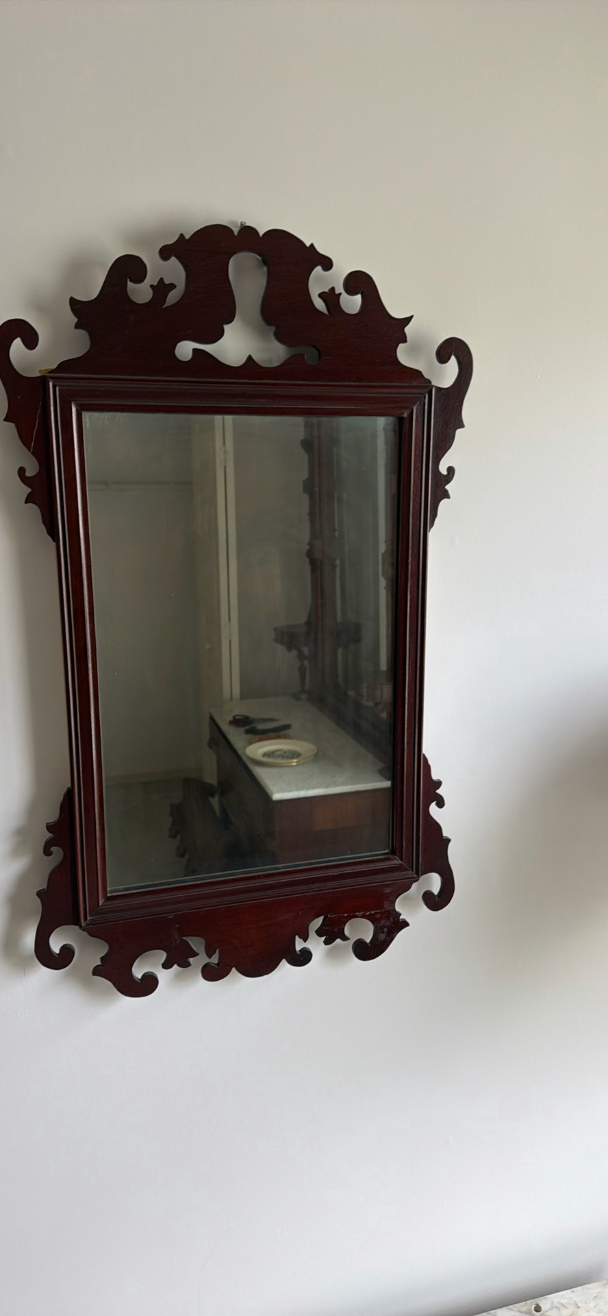 Ornate Wood Framed Wall Mirror - image 1 of 2