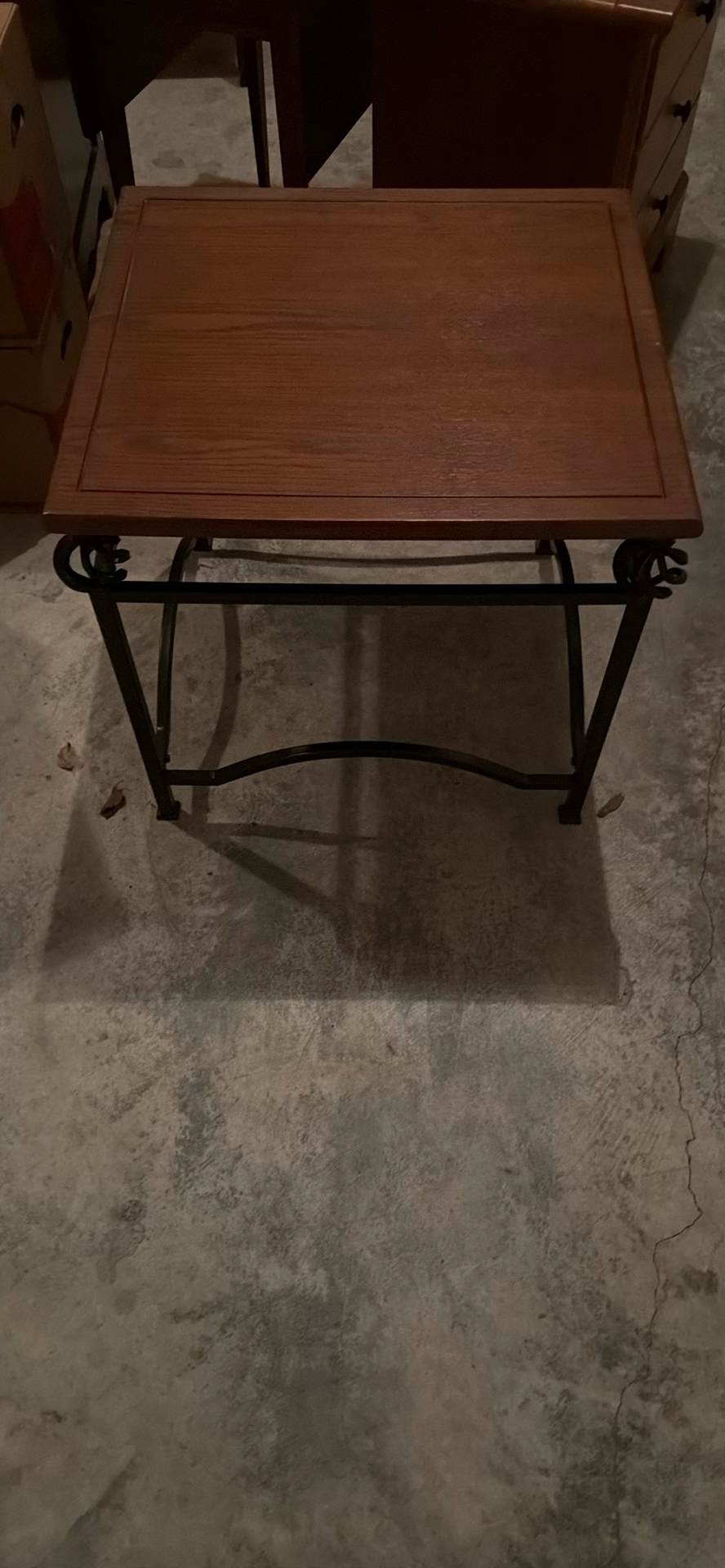 Wood and Metal End Table - image 1 of 3