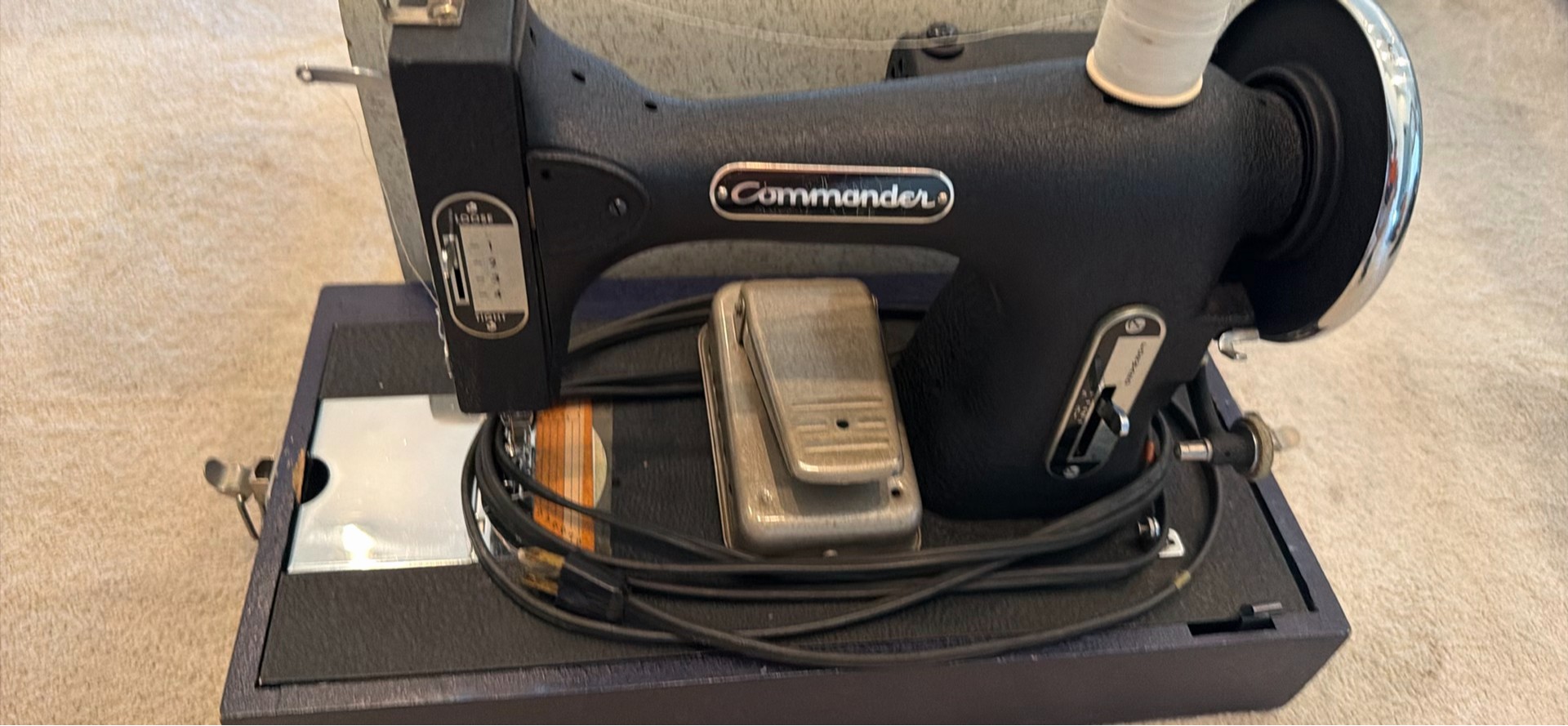 Commander Sewing Machine with Foot Pedal and Case - image 3 of 3