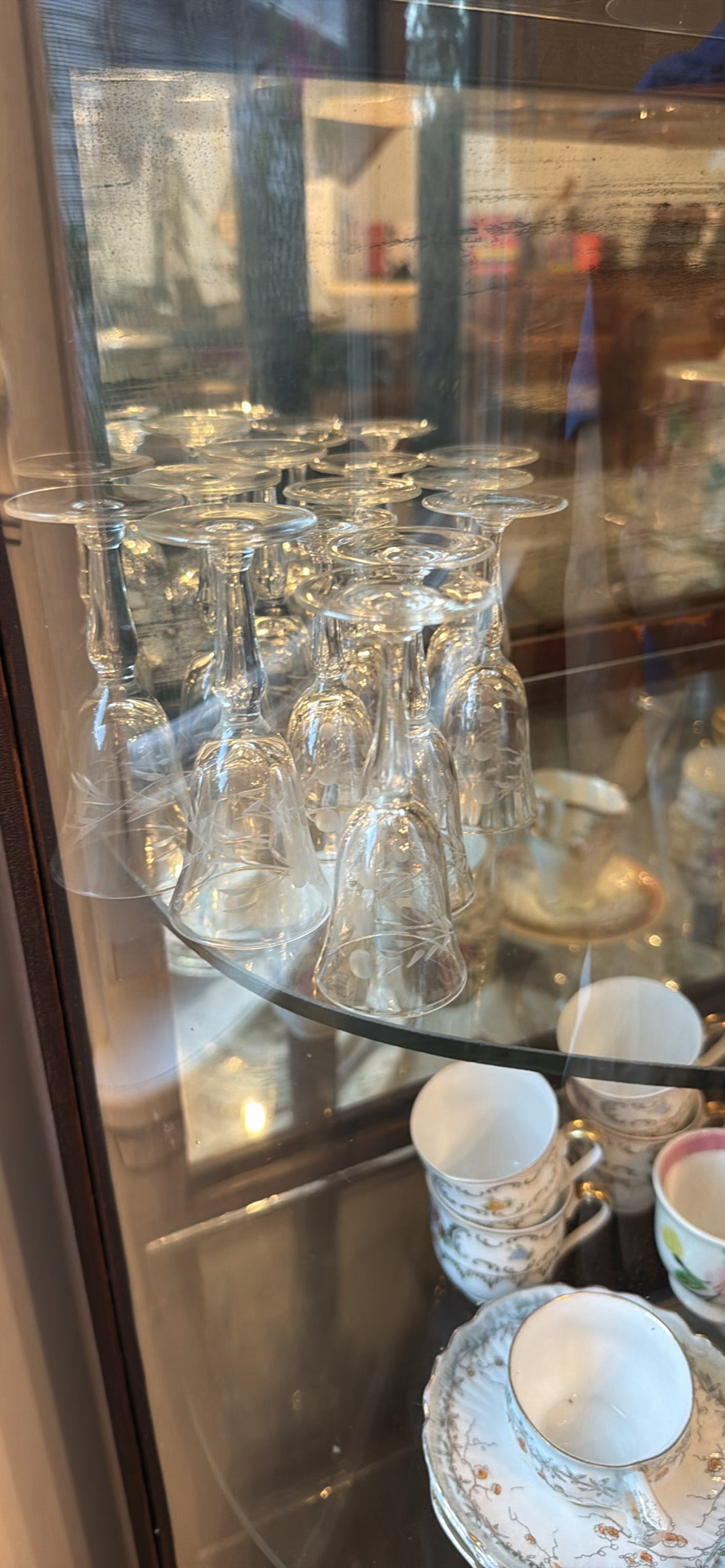 Glass Stemware and Porcelain Teacups - image 2 of 2