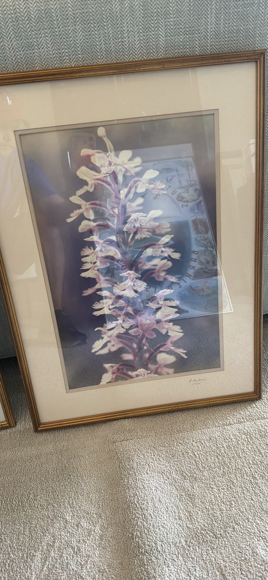 Two Framed Floral Art Prints - image 3 of 4
