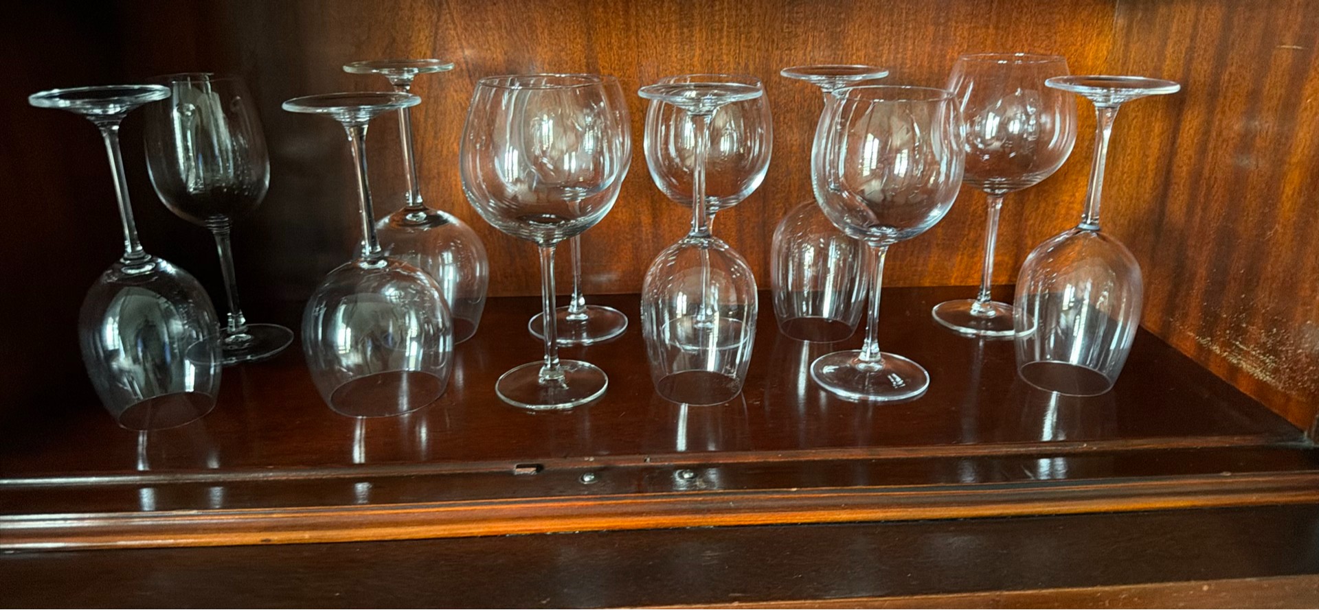 Set of Stemmed Wine Glasses - image 2 of 2