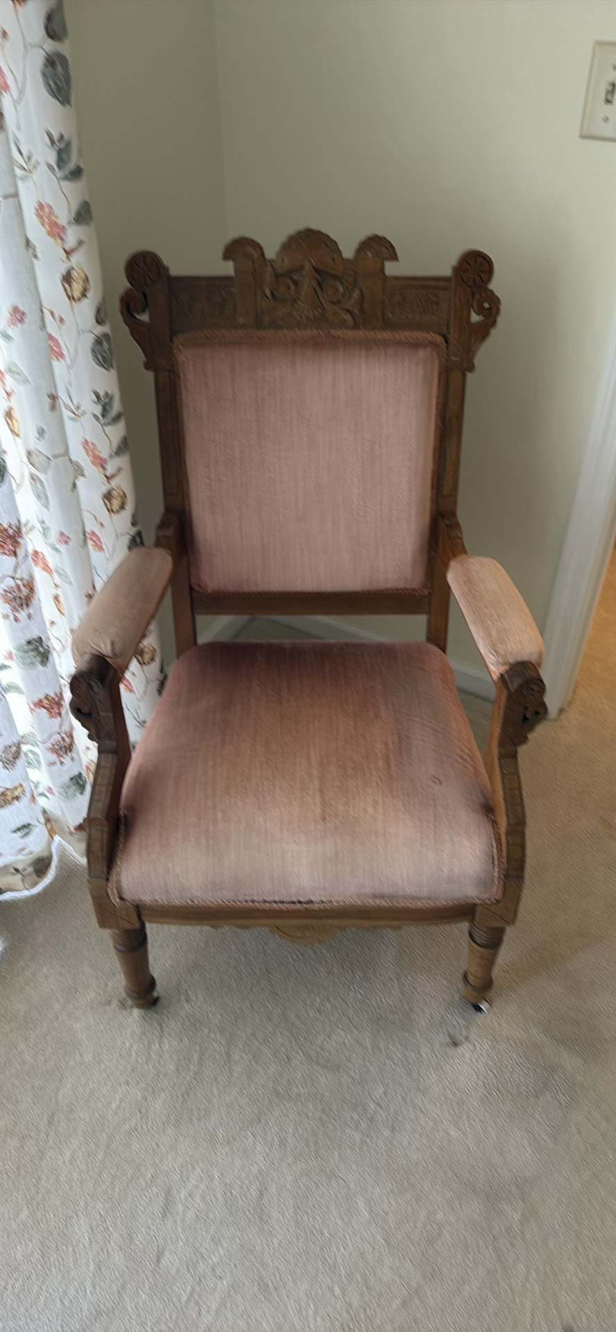 Antique Style Wooden Armchair - image 1 of 2