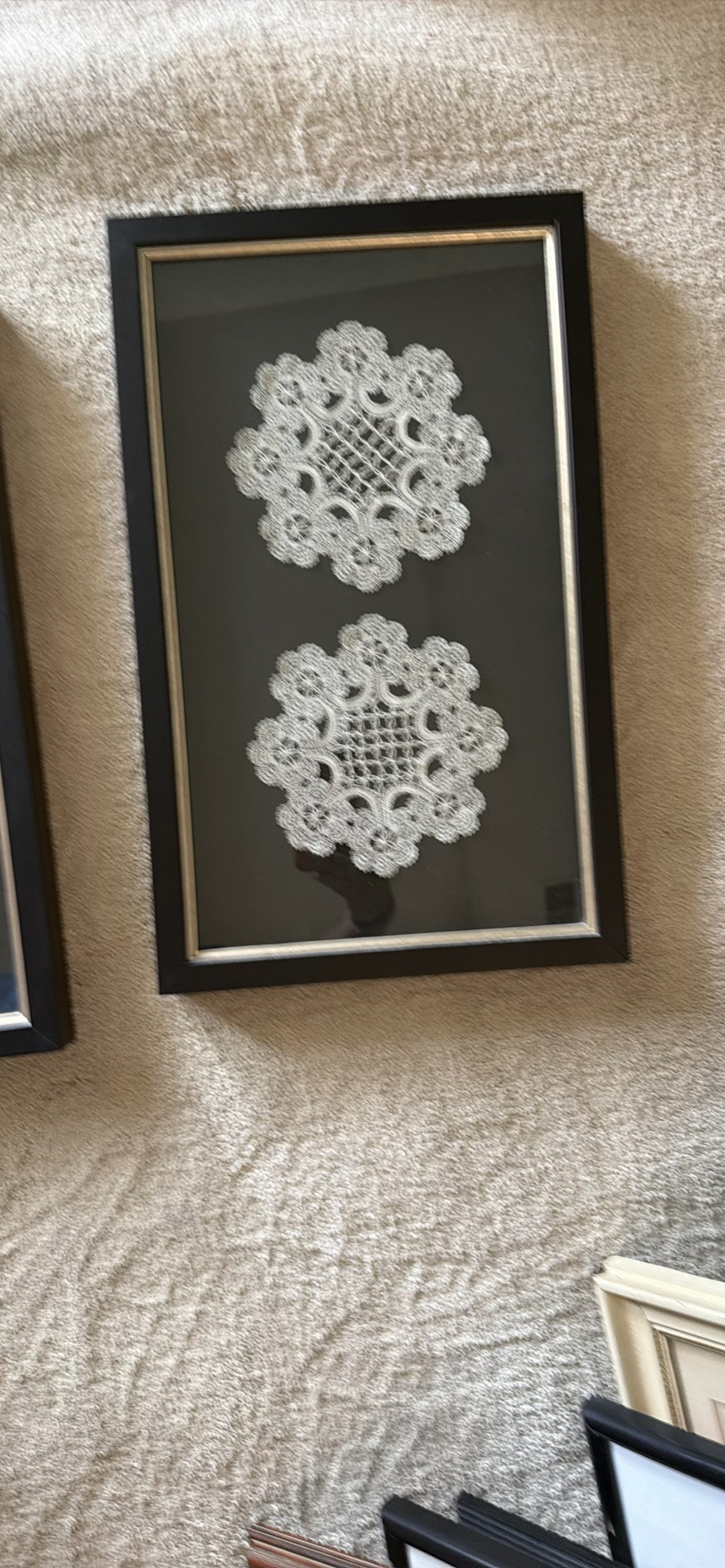 Framed Lace Wall Art Set - image 3 of 3