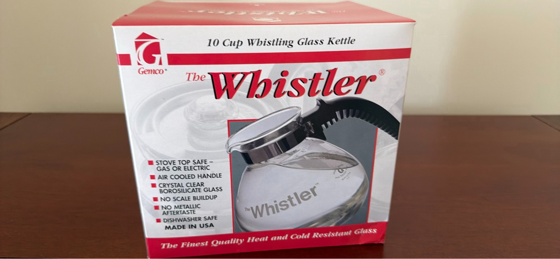 Genco The Whistler 10 Cup Whistling Glass Kettle - image 3 of 3