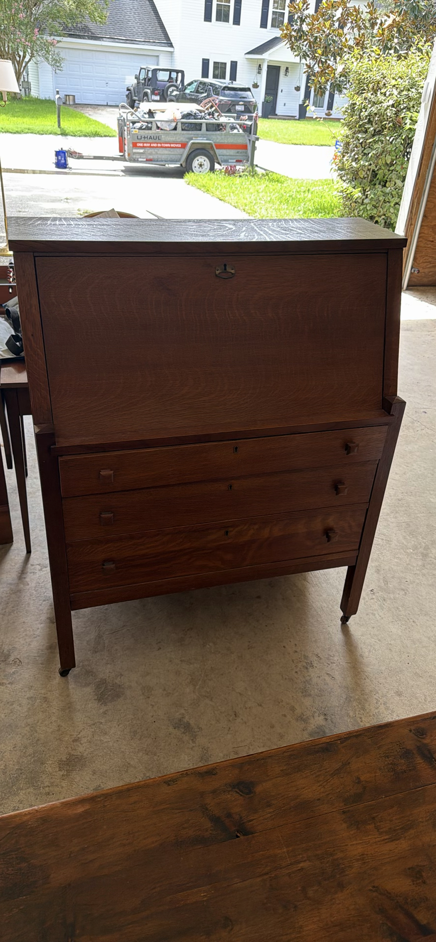 Wood Secretary Desk - image 1 of 2