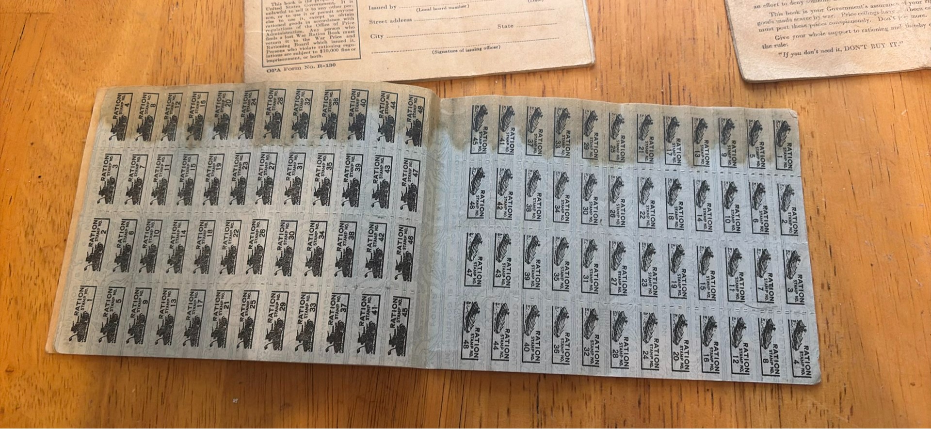 World War II Ration Books and Stamp Sheets - image 4 of 5
