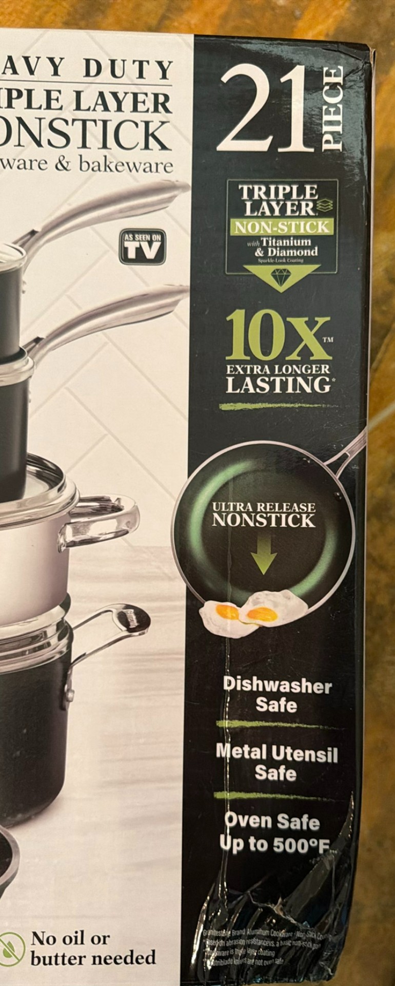 GraniteStone 21-Piece Heavy-Duty Triple-Layer Nonstick Cookware Set - image 2 of 5