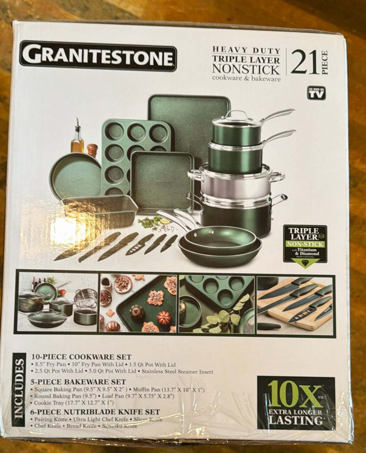 GraniteStone 21-Piece Heavy-Duty Triple-Layer Nonstick Cookware Set - image 4 of 5