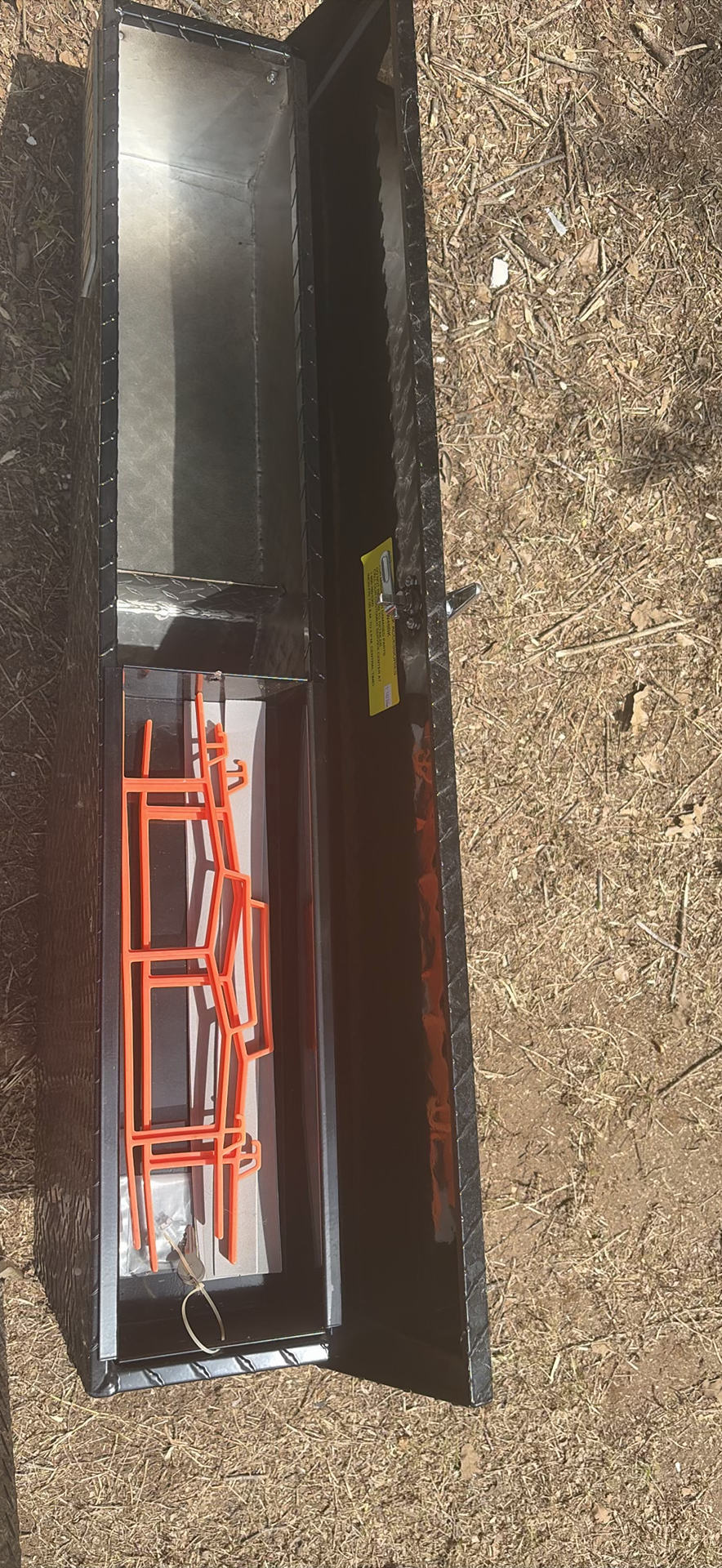 Tradesman Diamond-Plate Tool Boxes with Orange Internal Rack - image 5 of 7