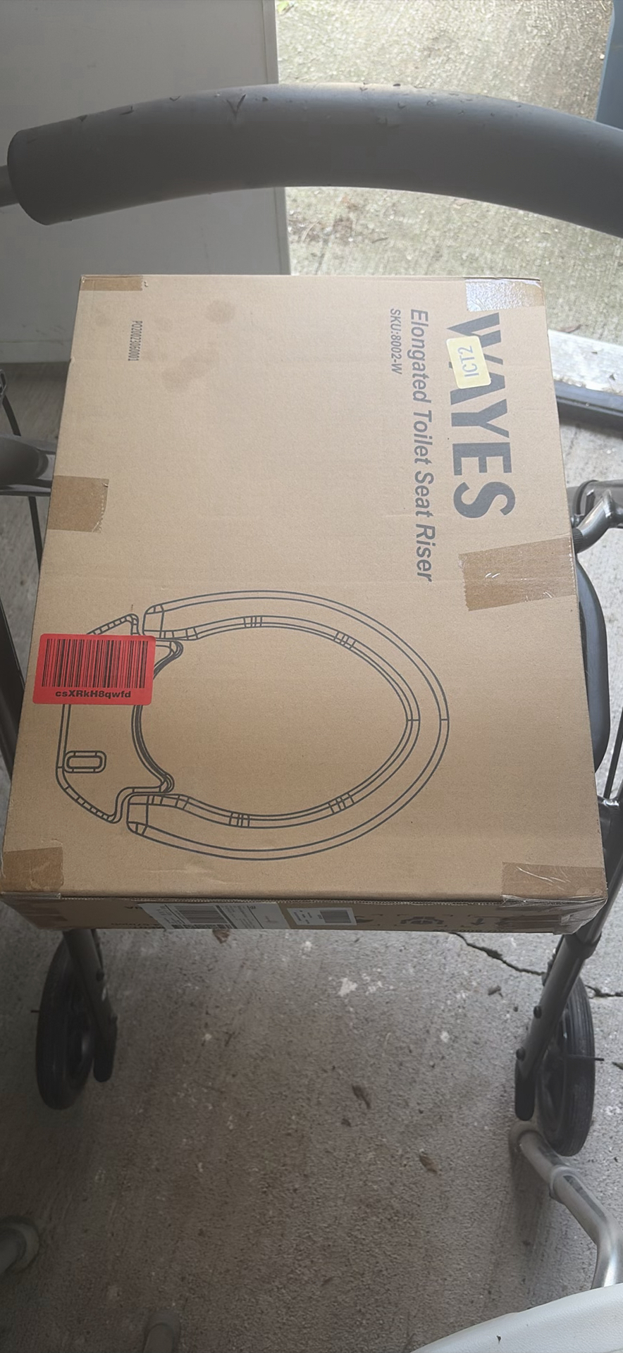 Rollator walker with seating, stools, and toilet seat riser box - image 4 of 9