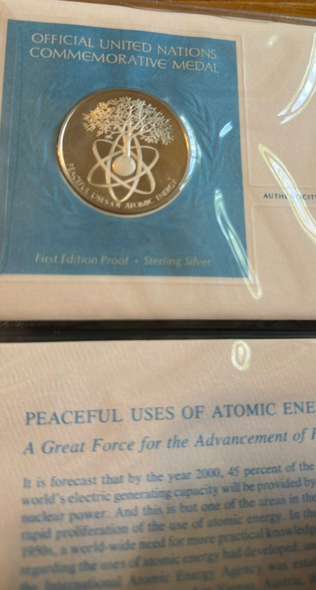 Official United Nations Commemorative Medal – First Edition Proof Silver Collection - image 7 of 7