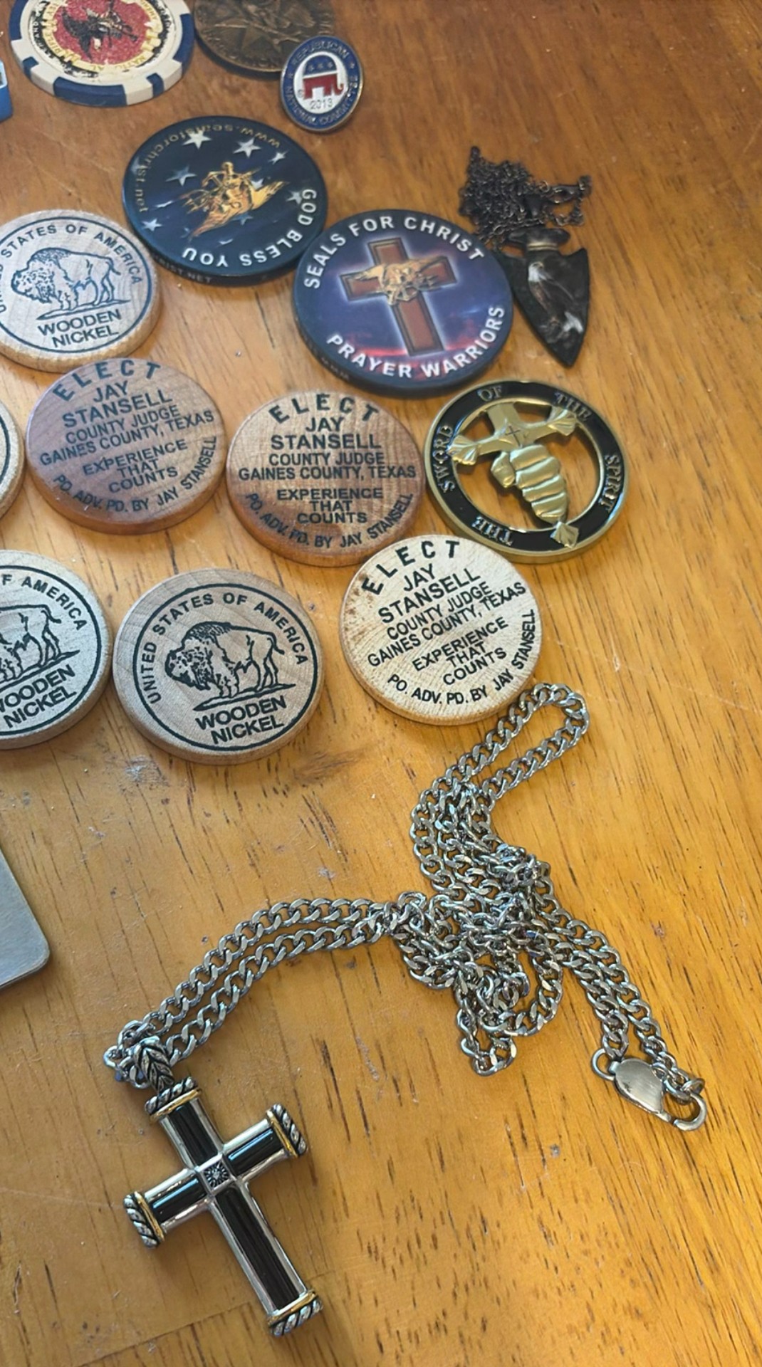 Assorted medals, tokens, and jewelry - image 7 of 9