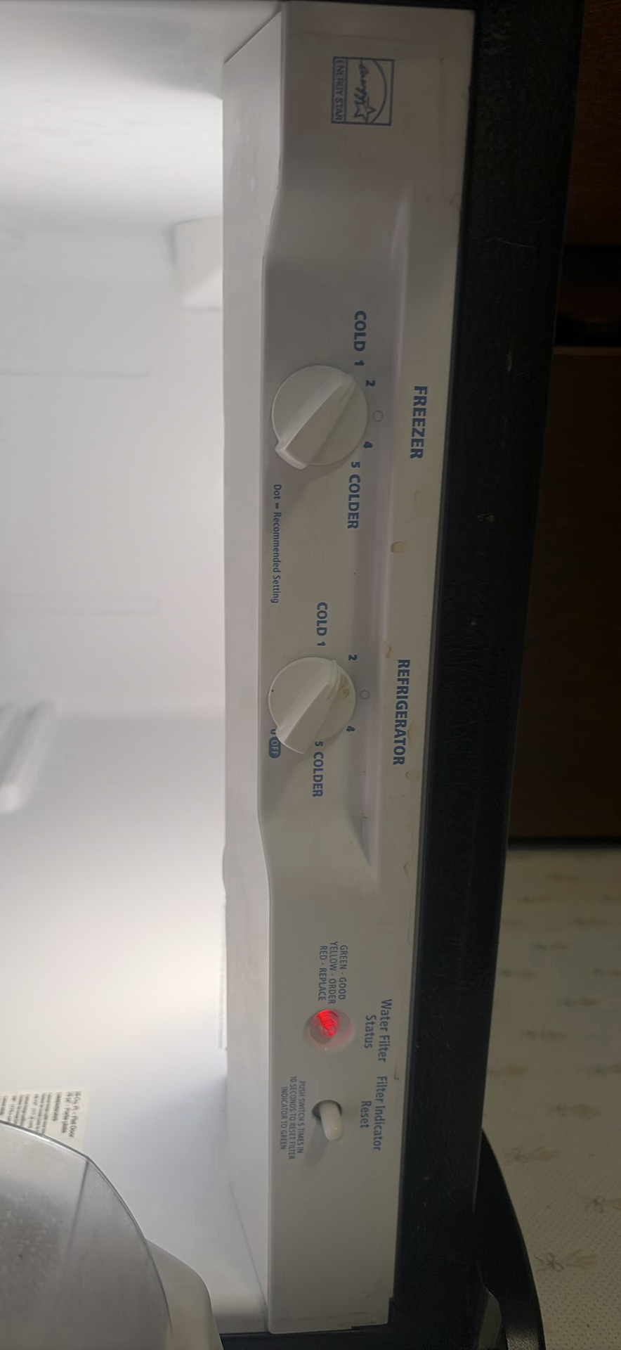 Whirlpool side-by-side refrigerator with ice and water dispenser - image 6 of 9