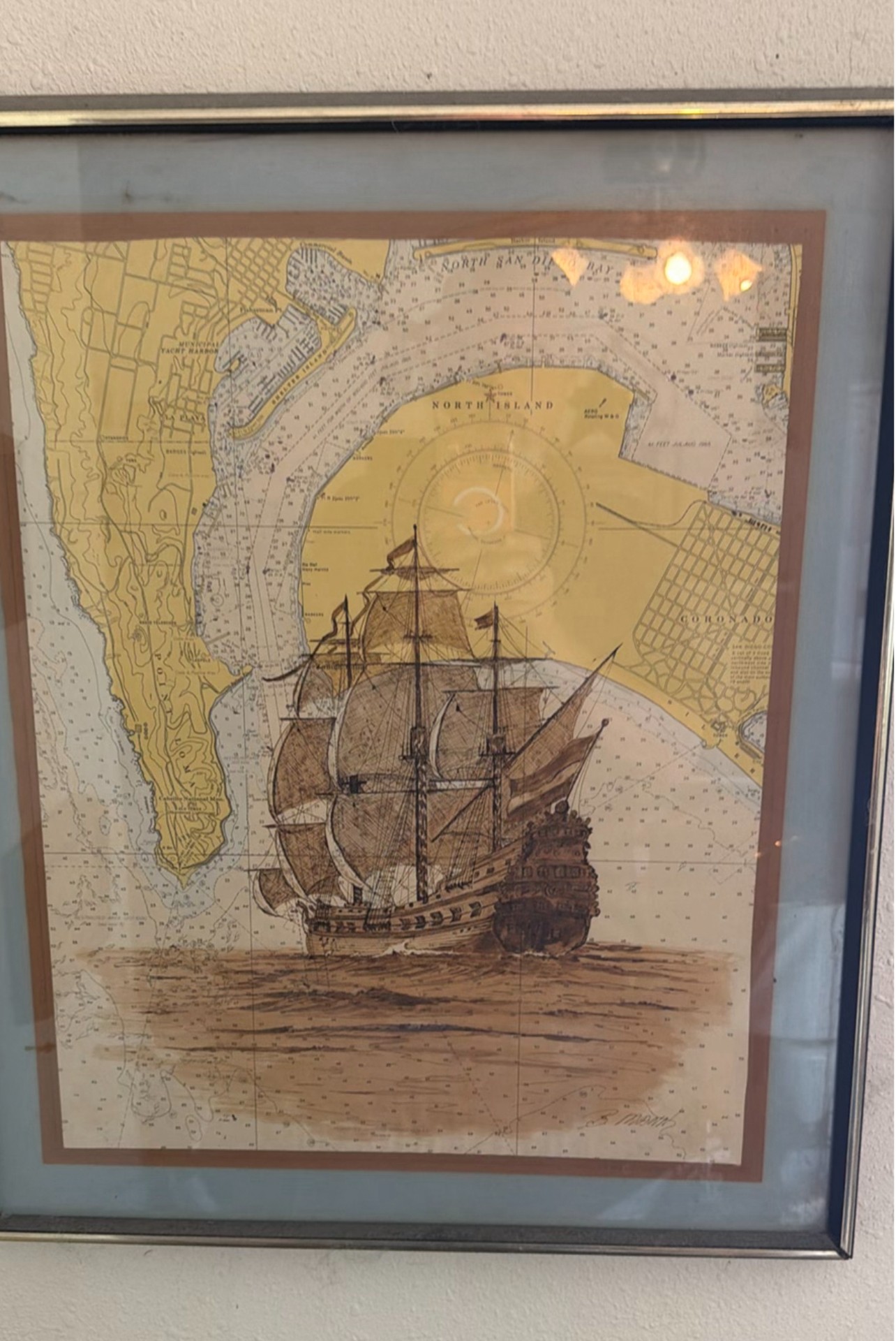 Vintage Mantel Clock with Nautical and Landscape Art - image 8 of 25