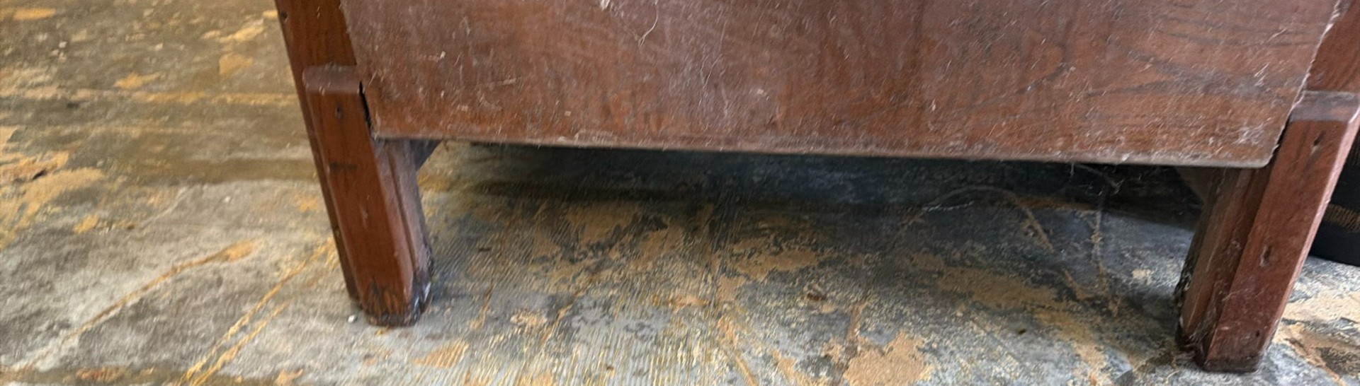 Antique wooden icebox cabinet - image 2 of 6