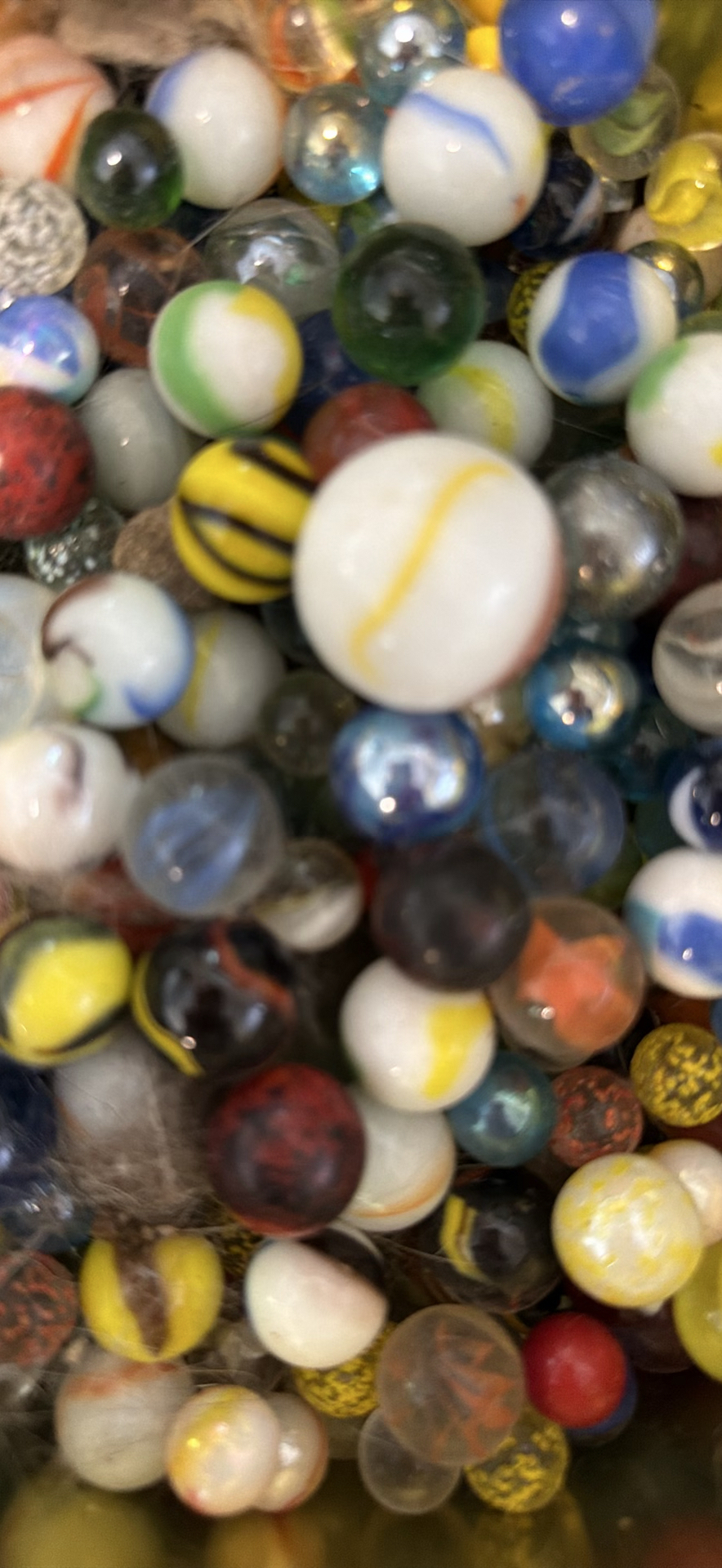 Assorted glass marbles in jars, bowls, and bottles - image 2 of 5