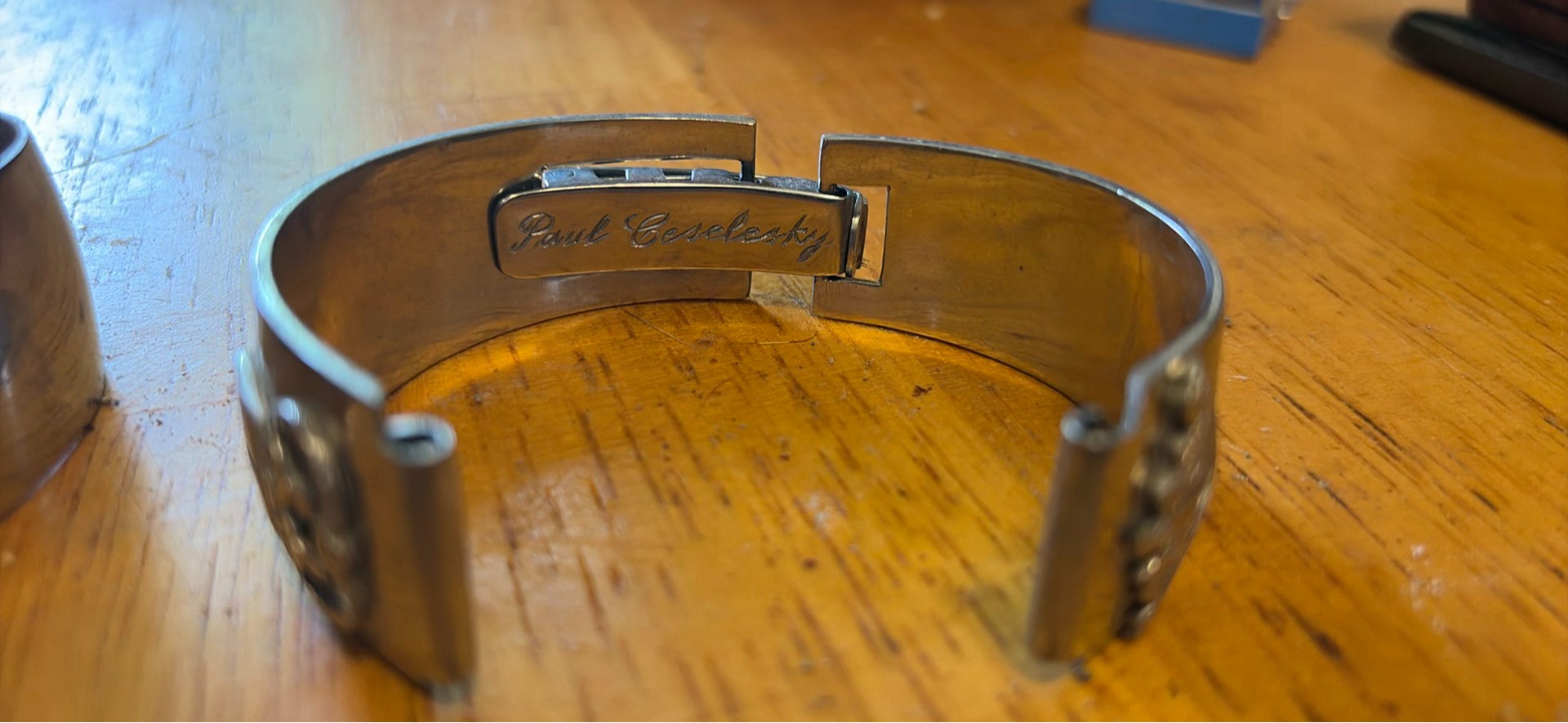 Antique Divers Watch cuff watch and engraved bracelet cuffs - image 4 of 5
