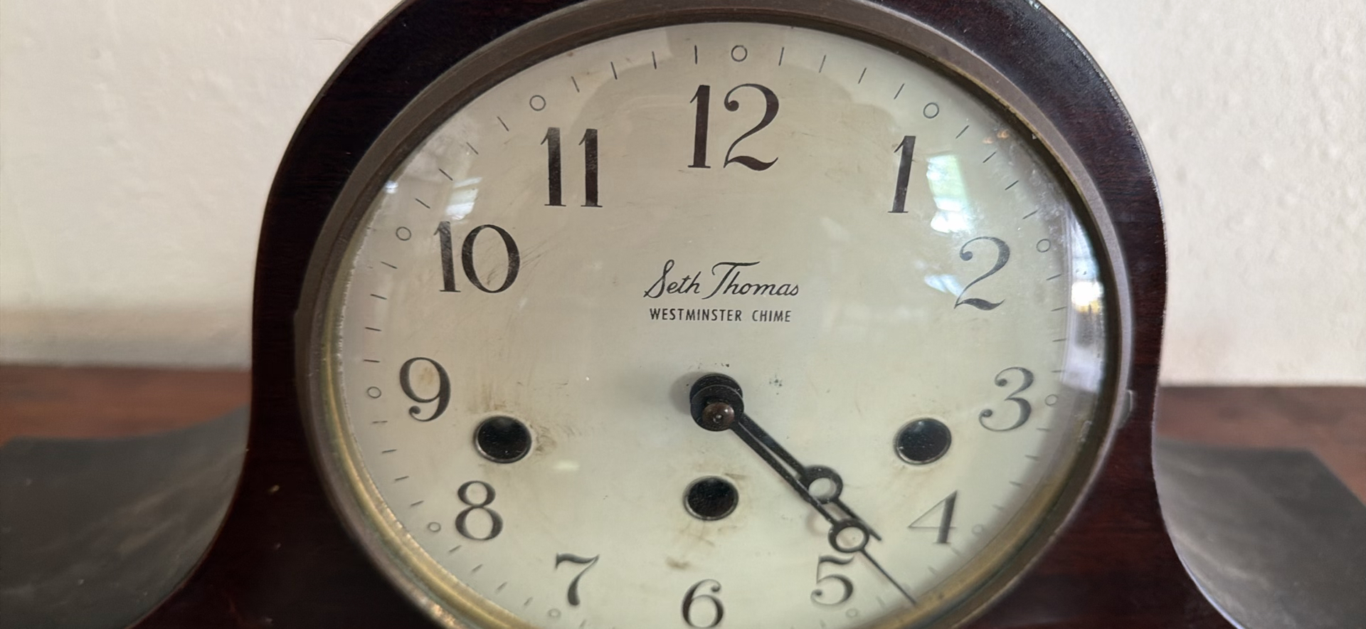 Vintage Mantel Clock with Nautical and Landscape Art - image 2 of 25