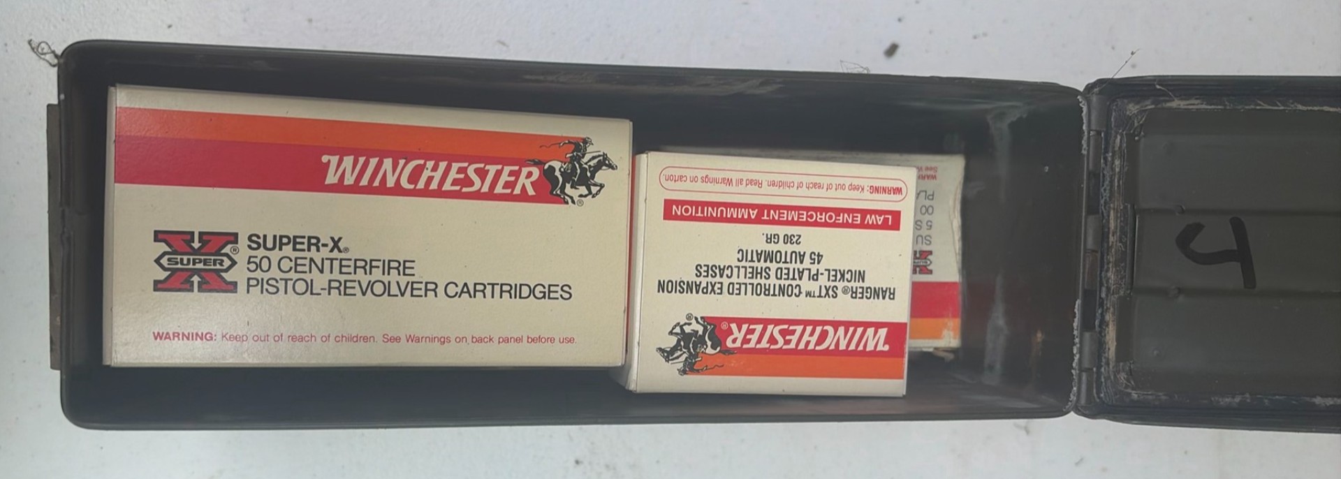 Assorted Winchester and Remington ammunition boxes and storage case - image 4 of 13