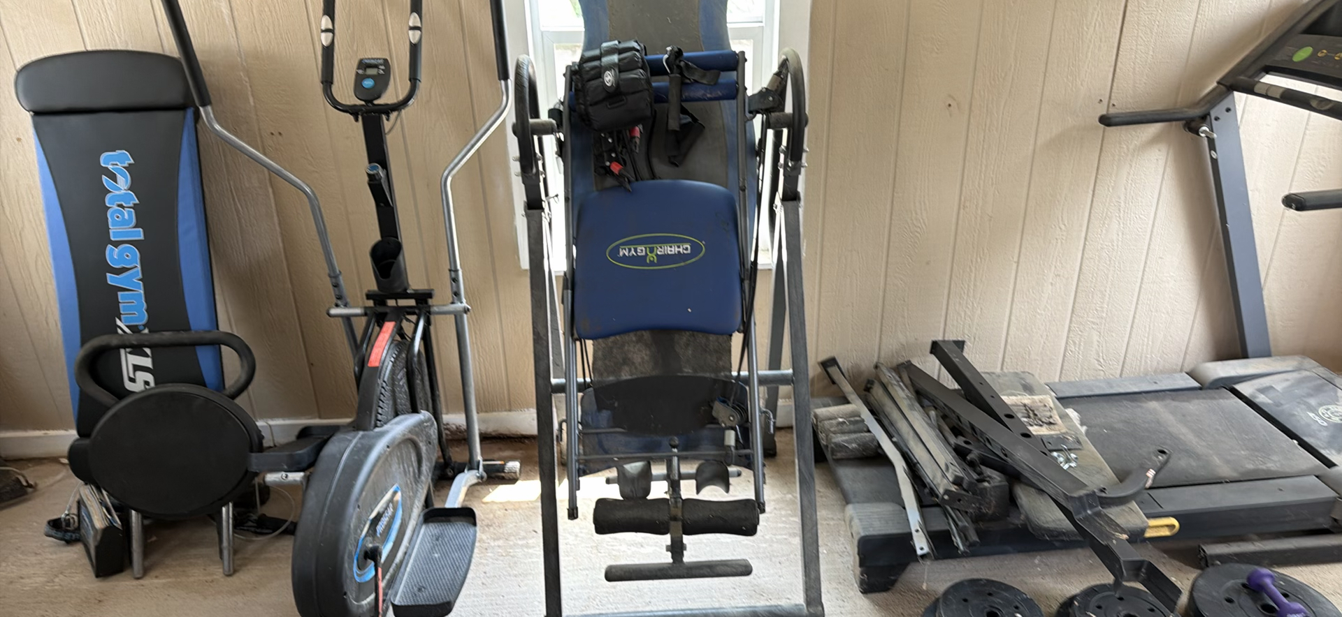 Total Gym multi-exercise machine with treadmill, elliptical, and weights - image 1 of 6