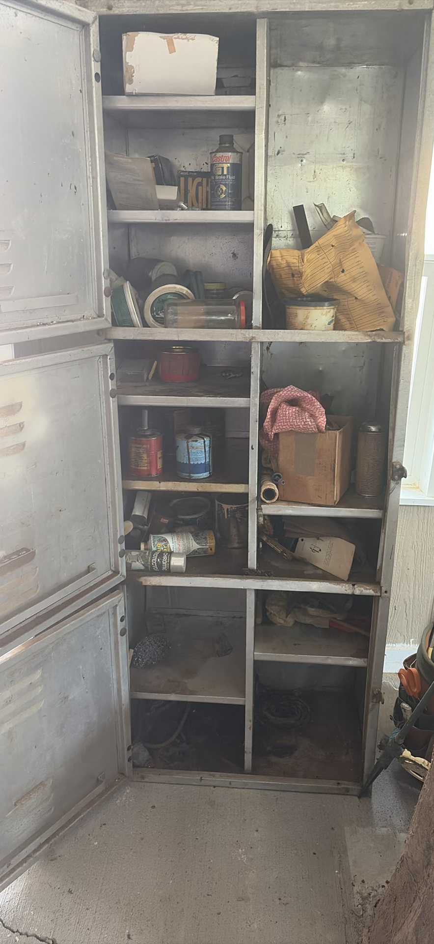 Tall metal utility cabinet with tools and hardware - image 6 of 6