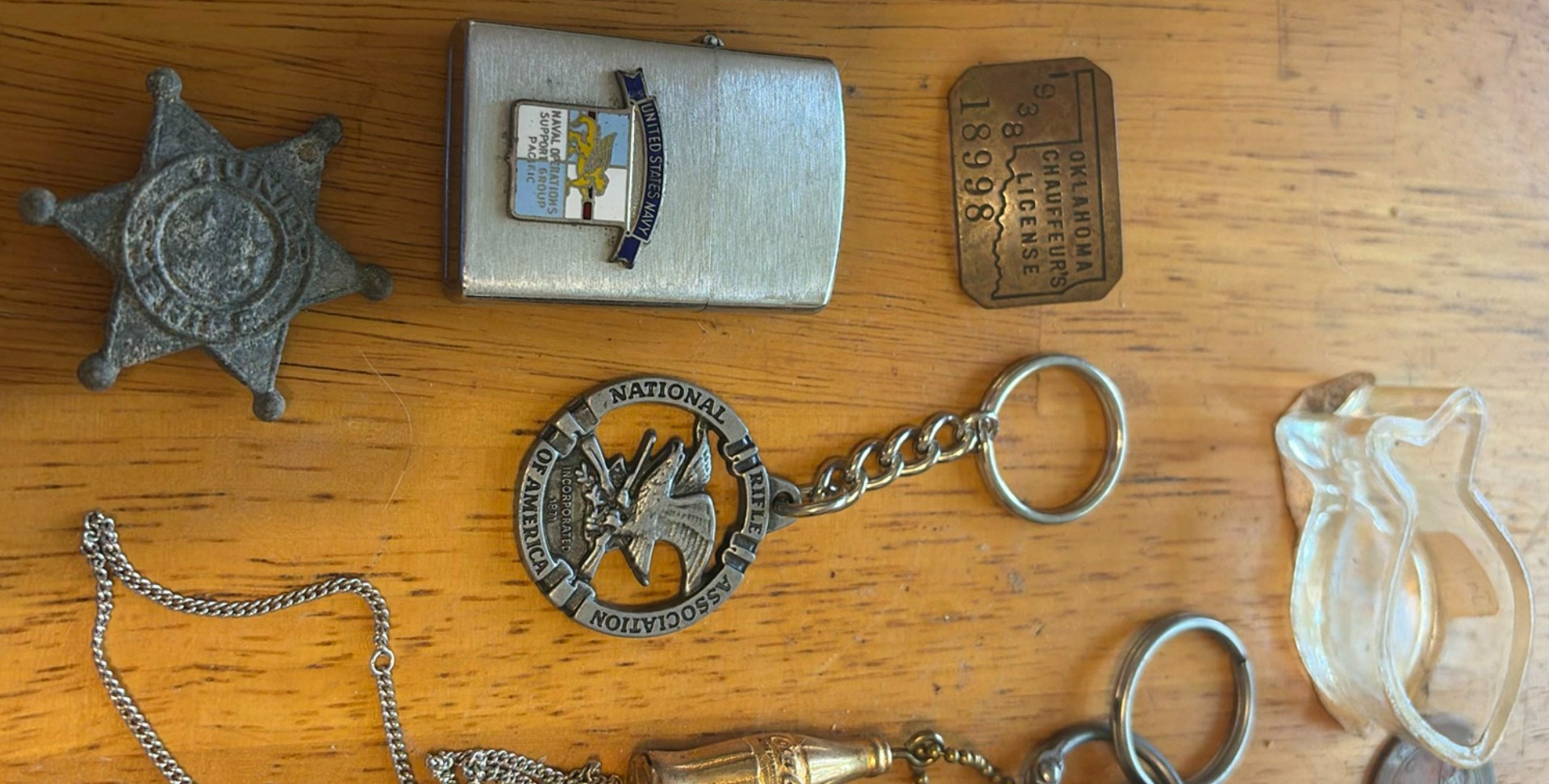 Assorted medals, tokens, and jewelry - image 2 of 9