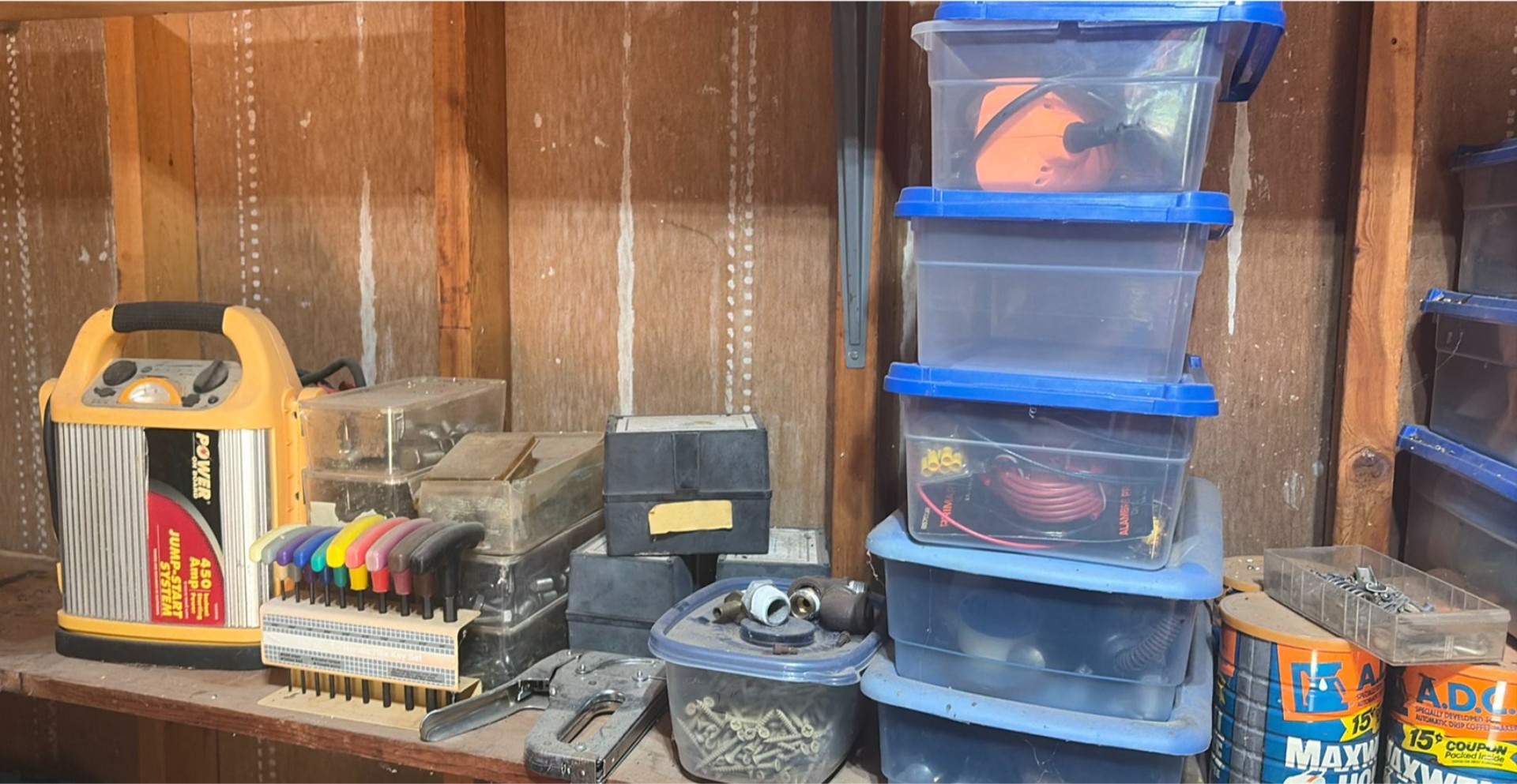 Garage workshop with power tools and hardware storage - image 8 of 18