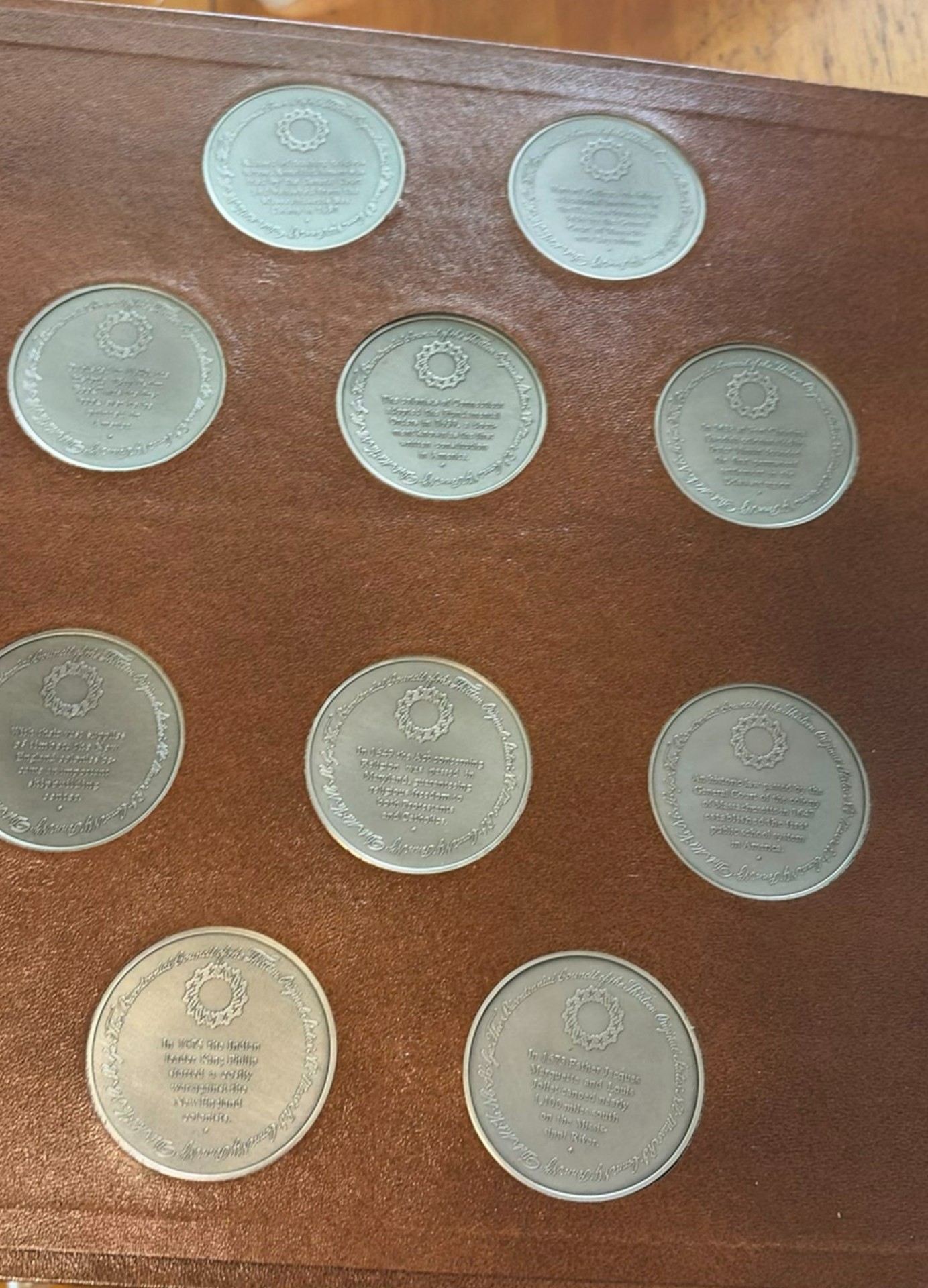 The Official History of Colonial America commemorative pewter coin set - image 5 of 6