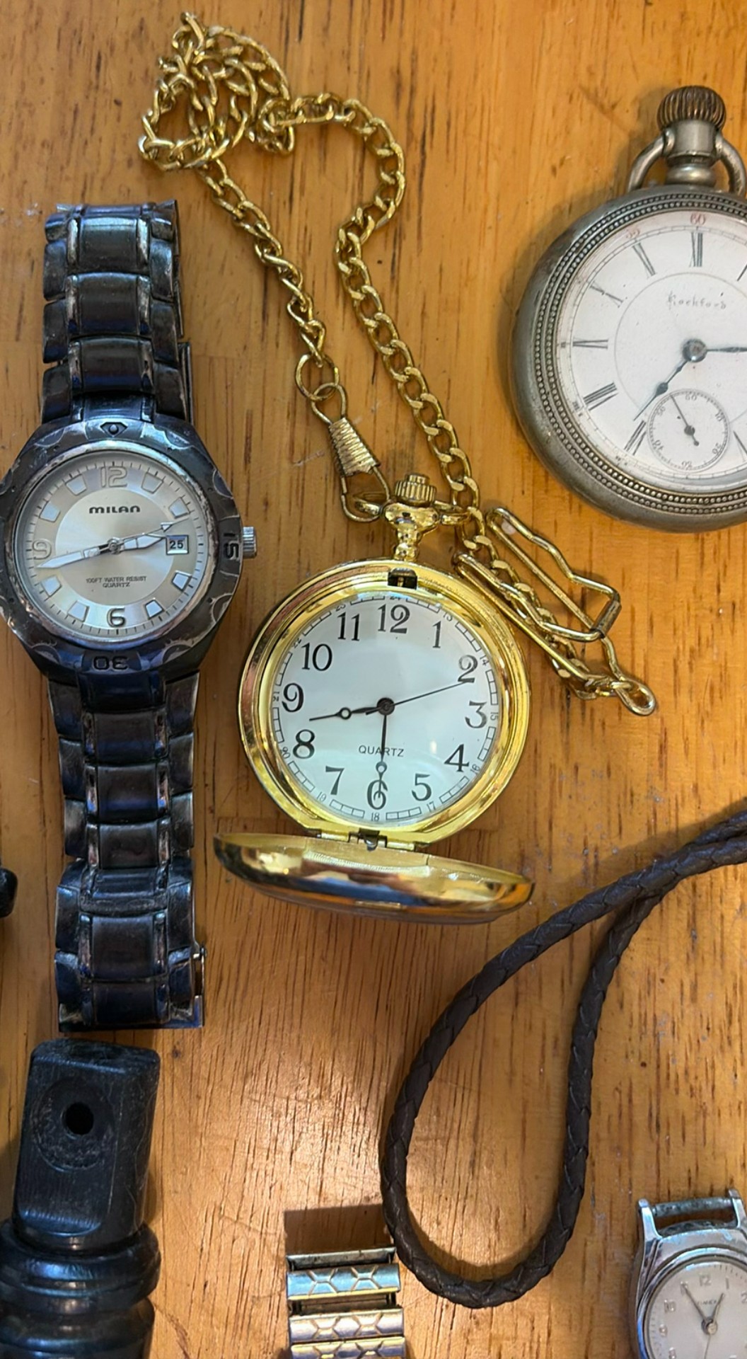 Assorted wristwatches, pocket watches, and jewelry - image 3 of 9