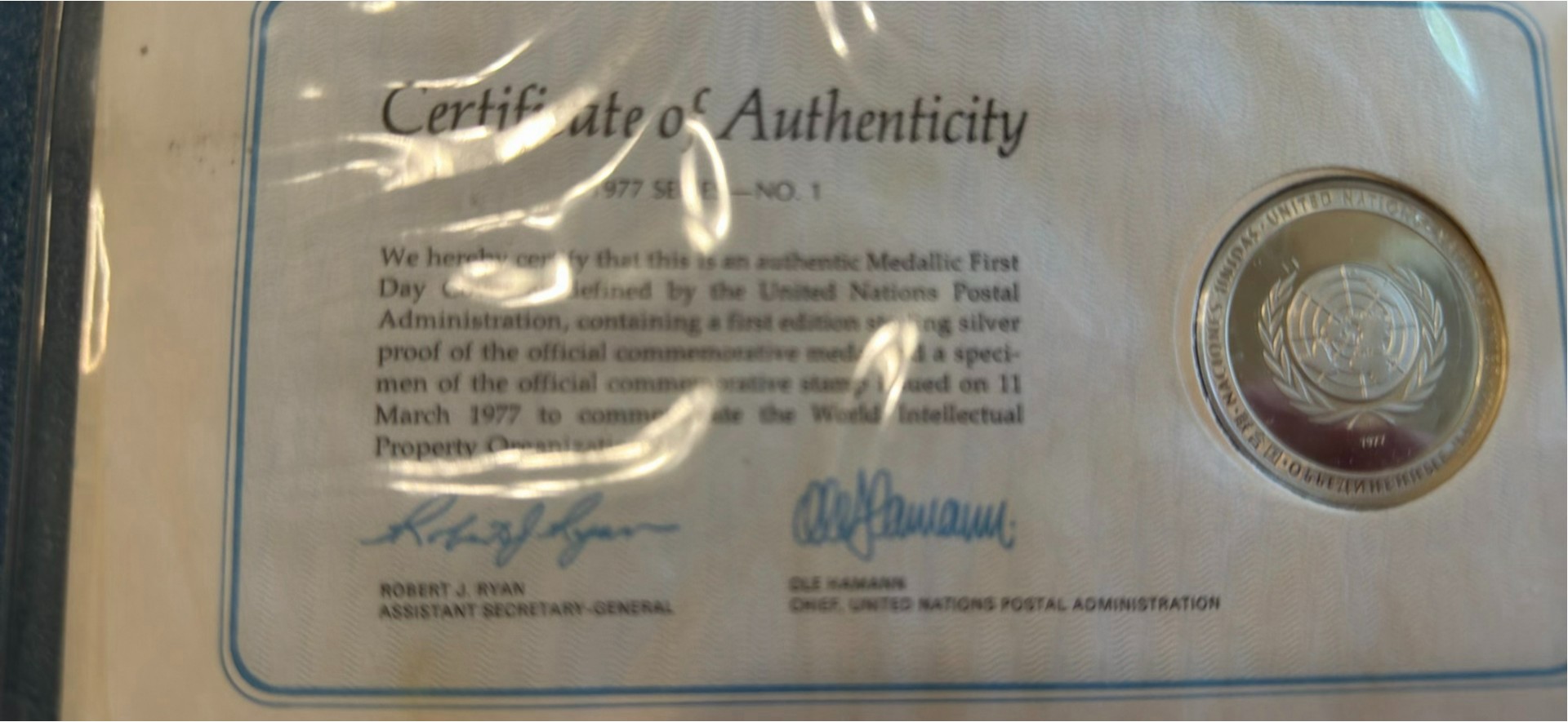 Official United Nations Commemorative Medal – First Edition Proof Silver Collection - image 4 of 7